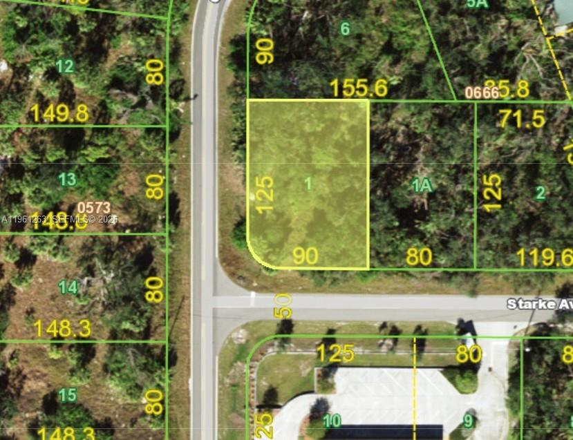 17298 Starke Ave, Port Charlotte, Florida. Corner parcel zoned OMI (Office, Medical, Institutional) located in Port Charlotte. Situated in an X flood zone with paved road frontage and convenient access to US-41, local hospitals, and established commercial corridors. OMI zoning allows for a range of professional and service uses, making this a solid option for owner-users or long-term investment in a growing area.