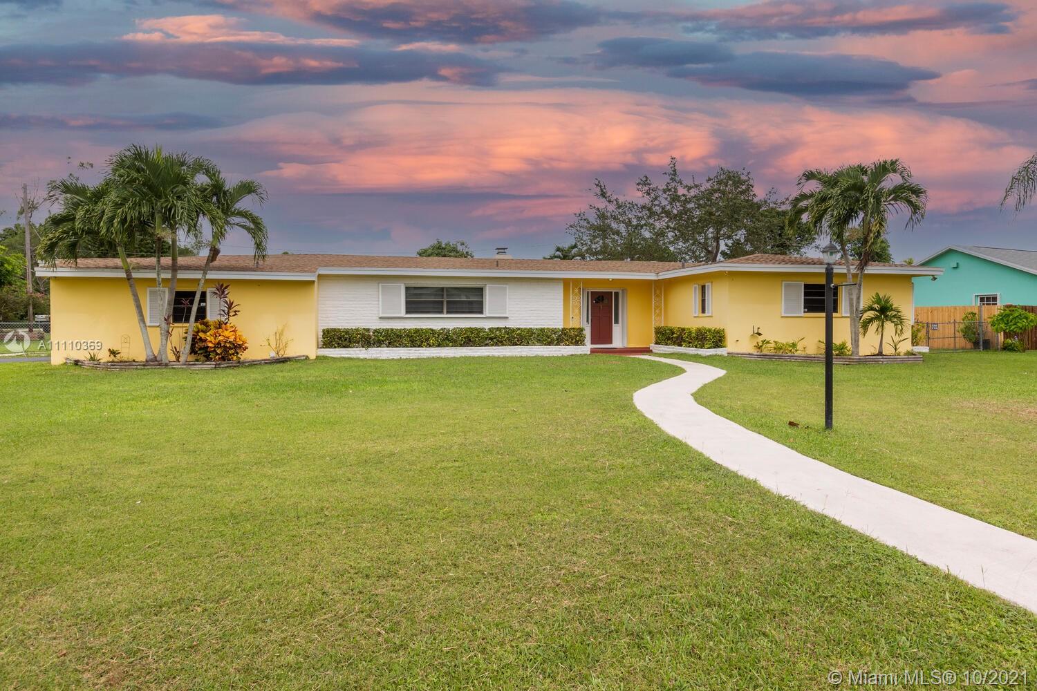 What a Gem!! Quiet neighborhood and on a larger 1/2 acre corner lot to enjoy this entertaining home swimming in your oversized pool and screened in patio or inside sitting by the fireplace! 3 bedrooms and 2 1/2 bath to accommodate the family. Property is fenced with Dads very own shed and overhang for more toys. Centrally located near shopping, turnpike to downtown  ,restaurants and access to the Florida keys! Call Listing for Appt...