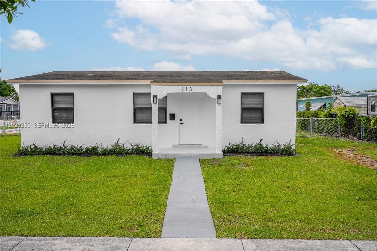 Repriced for a quick sale!!!! Completely remodeled Single Family home in the heart of Florida City! This beautiful property features brand-new flooring, impact windows and Doors, new dimensional Shingle roof, new plumbing, new water heater, updated electrical system, New kitchen with quartz countertop and a fully renovated bathroom. Spacious lot with plenty of parking space for multiple vehicles. Property will be delivered with new appliances including refrigerator, range, and microwave, as well as a new air conditioning system installed prior to closing. Excellent opportunity for both homeowners and investors, as the property lot is zone duplex offering future expansion and investment potential. Conveniently located near major highways, shopping centers, schools, and parks. Perfect starter home with room to grow!