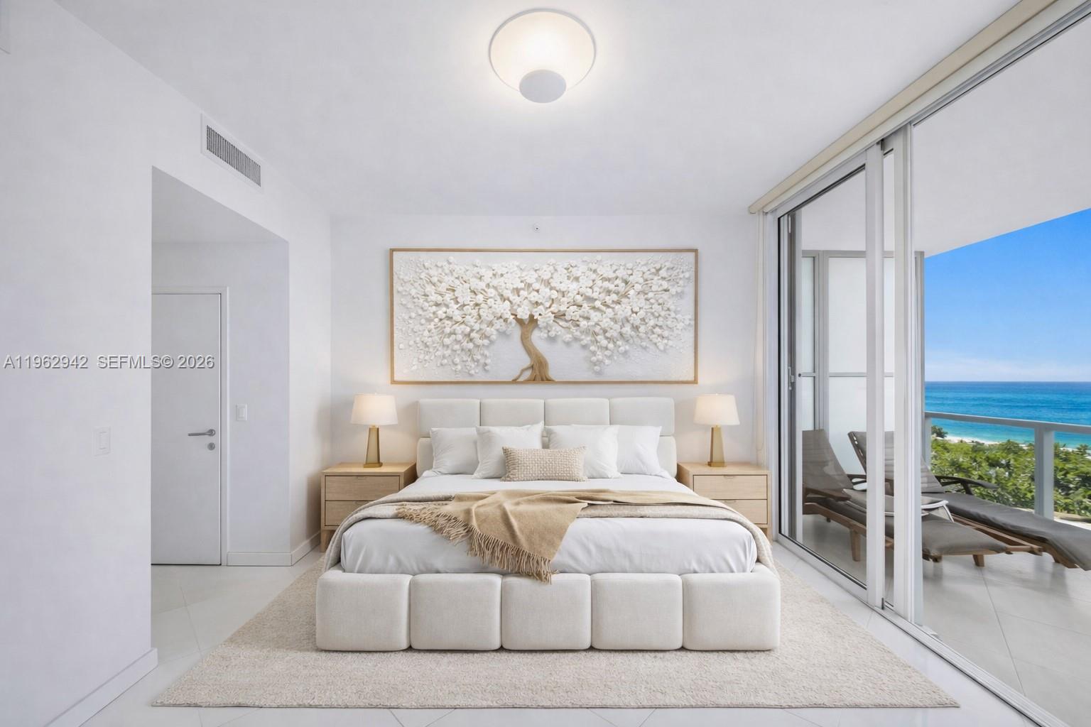 Highly coveted southern exposure two-bedroom residence at the prestigious Continuum North Tower, showcasing sweeping views of South Pointe Beach, Government Cut, and Fisher Island. Enjoy breathtaking sunrises and sunsets from two expansive private terraces that seamlessly blend indoor and outdoor living. This desirable split floor plan features a private elevator foyer, offering both privacy and sophistication. Floor-to-ceiling glass frames the spectacular vistas while filling the home with natural light, creating an exceptional coastal retreat. Set within an irreplaceable 13-acre private oceanfront oasis, residents enjoy world-class amenities including a tri-level fitness center and medspa, three resort-style and fitness pools, cold plunges, beach butler service, and three Har-Tru tennis courts. The community also offers a private Italian restaurant, “Patio,” along with concierge services, town car service, biometric entry, and an unmatched lifestyle of luxury and security.