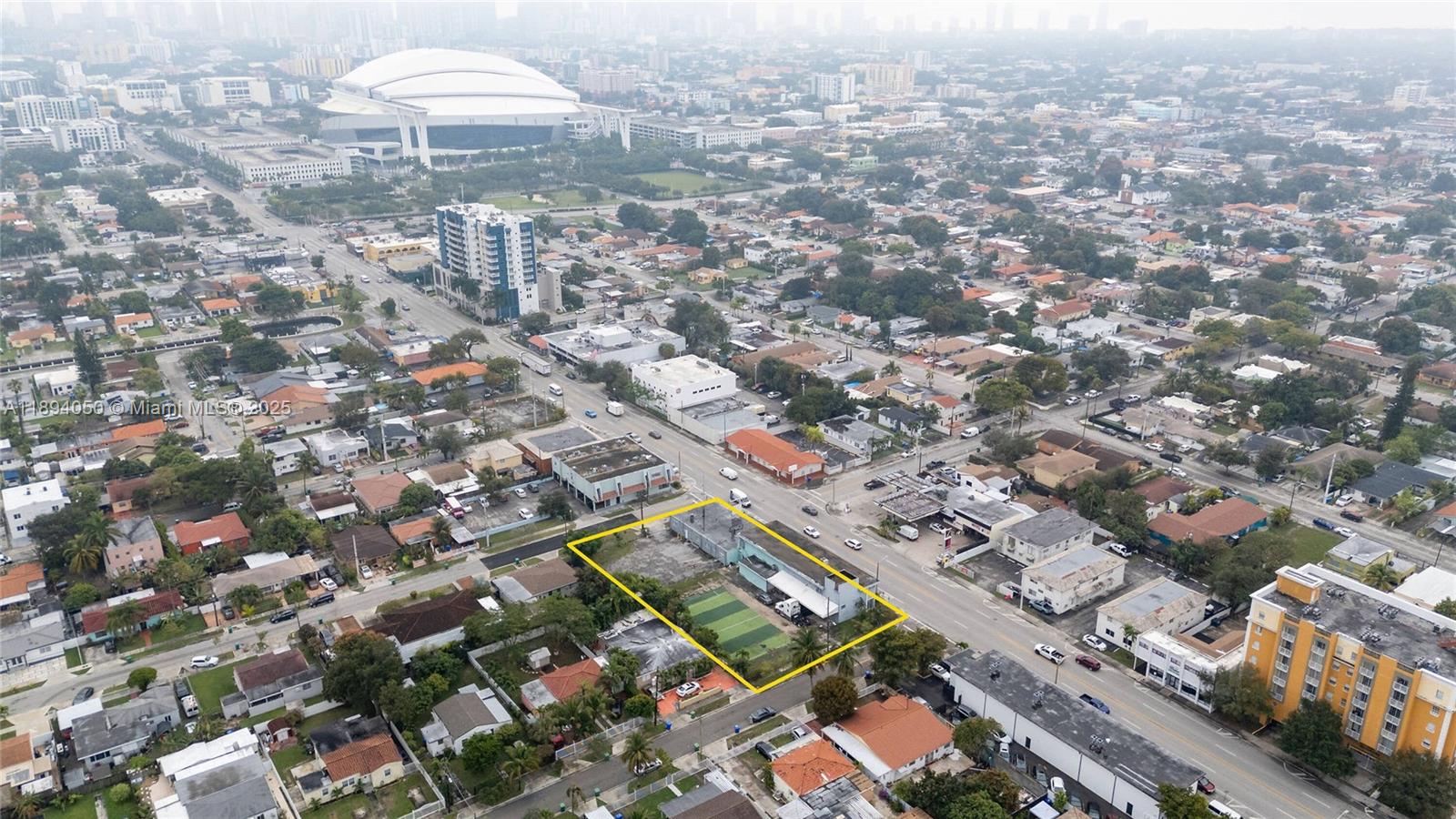 Assemblage Opportunity in Miami’s Urban Core! Four contiguous parcels: 710 NW 19th Ave, 720 NW 19th Ave, 1901 NW 7th St, 711 NW 19th Ct located just west of the Miami River, near Marlins Park and the Civic Center District. Includes two commercial buildings, one full residential lot, and one half residential lot permitted for commercial parking. A long-standing tenant (church), occupies 710 NW 19th Ave on a month-to-month basis at $4,600/month. The assemblage benefits from a 40-year inspection completed in 2022 and a new roof (2021). City-approved development plans for a mixed-use project of up to 80 units with ground-floor retail are available for review. Excellent opportunity for redevelopment or income generation with existing tenant in place.