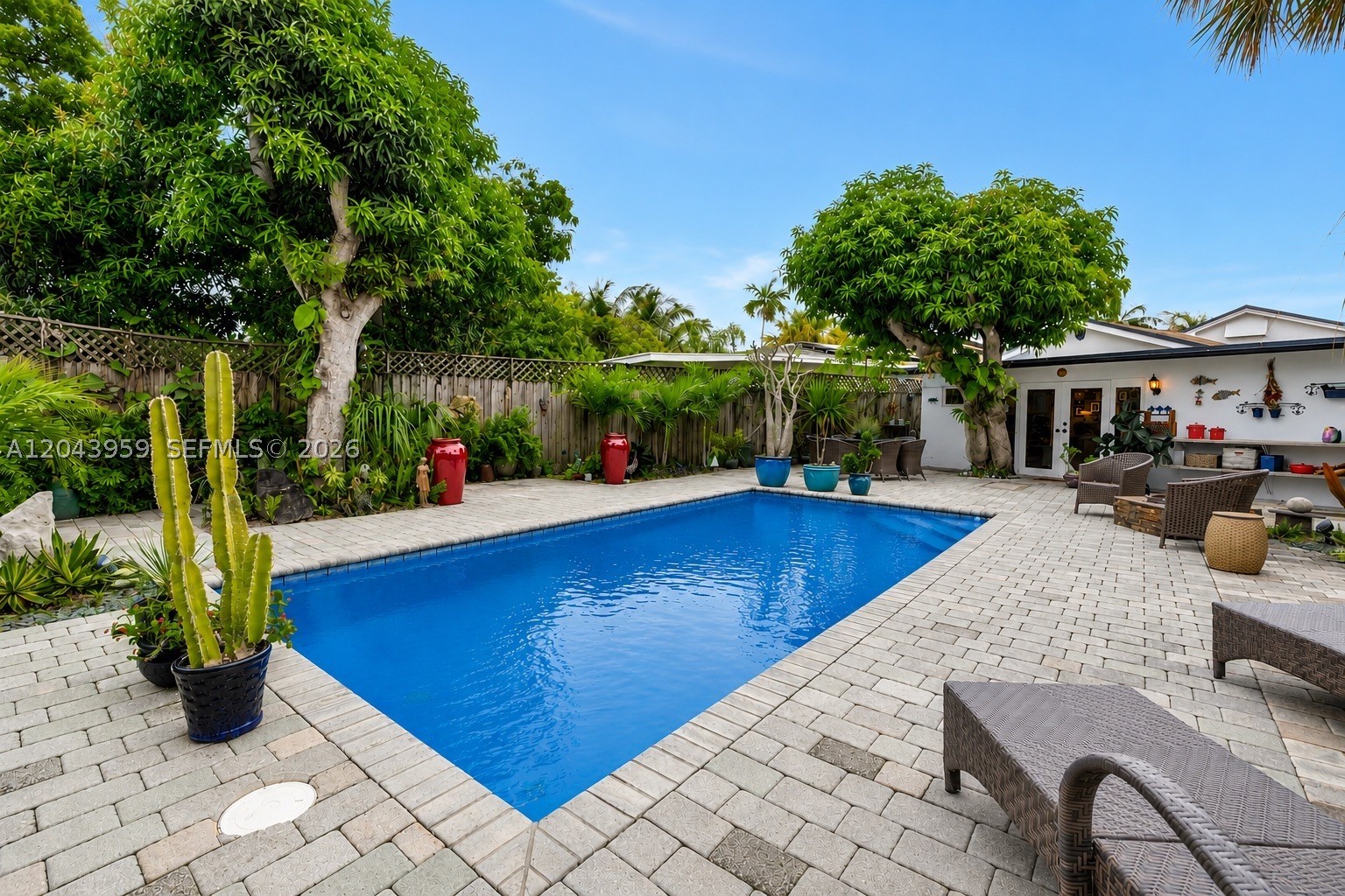 The Old World Charm Of European Style, Meets the Tropical World Of South Florida in this 2 bedroom 1 bath & 1bedroom 1 bath non-conforming duplex with pool. Wonderful vacation rental.!! Yet this well thought out floor plan has the option as a single family home, with a mother in law suite. Enjoy the treasures from Europe that surround every room of this home. Dive into the pool & experience the tropical private completely fenced in backyard. New impact windows & doors, Newer A/C, Newer roof, Newer Electric & Plumbing, Bamboo, Terrazzo, Stamped Concrete Flooring, Walk to the Culinary & Art District, Bike to Fort Lauderdale Beach, Uber to Wilton Dr. & Enjoy the Nightlife & Great Restaurants.