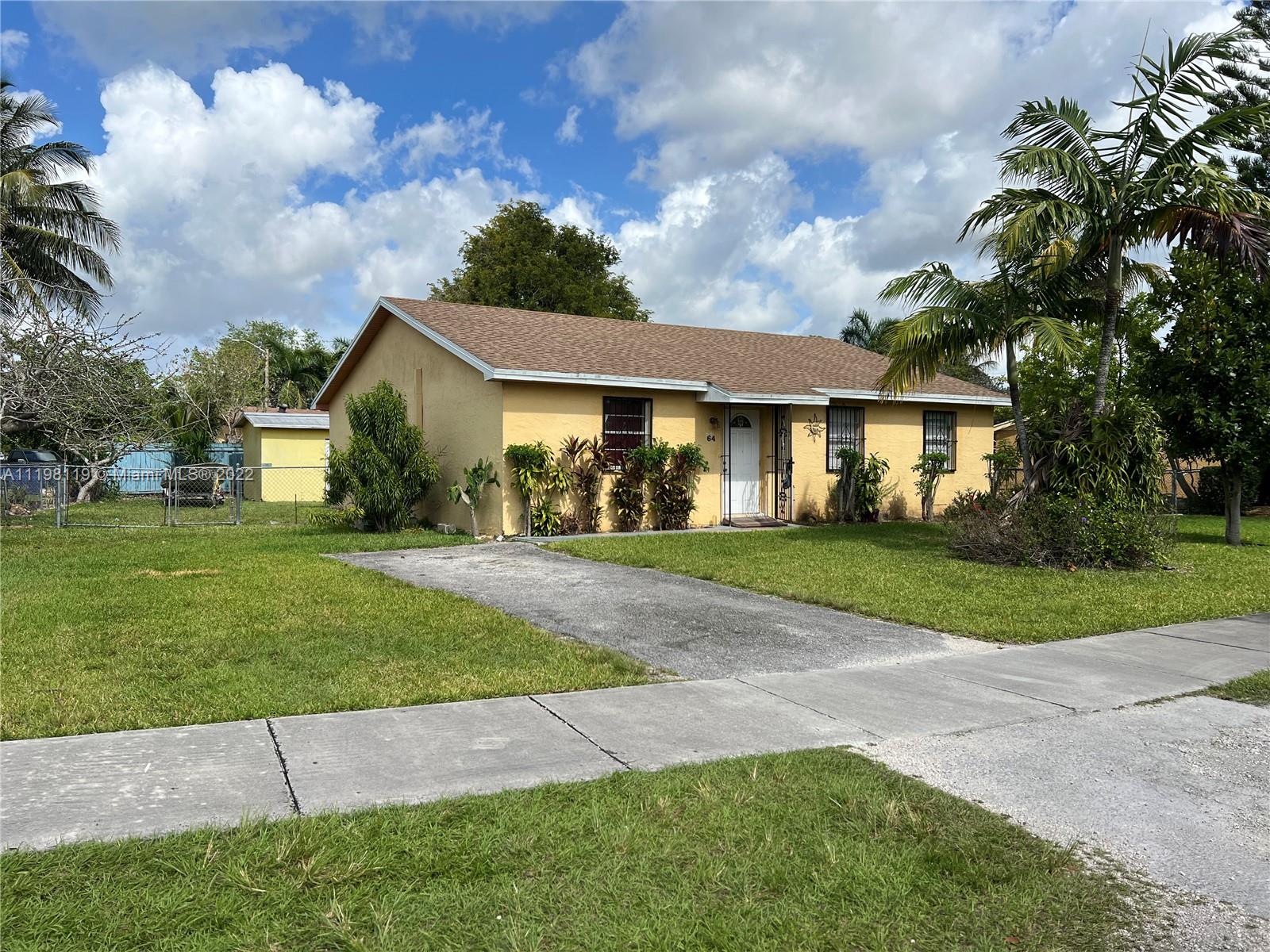 Welcome to YOUR NEXT HOME! This beautiful corner lot single family home features 4 bedroom, 2 bath with nice size backyard located near DOWNTOWN HOMESTEAD. Great Buy Opportunity! Property is well maintained, spacious with open tile floor plan throughout the whole house. Pets welcome in a private fenced yard sitting in a 9,551 SF lot with room to play. No HOA or CDD. Situated near the Homestead Station Mall, movie theater, bowling, shopping, restaurants, 2 national parks and Florida's Turnpike. Be 30 miles to Miami or The Florida Keys. This home has endless possibilities, don't miss out on this affordable option and desirable location for outdoor adventures!