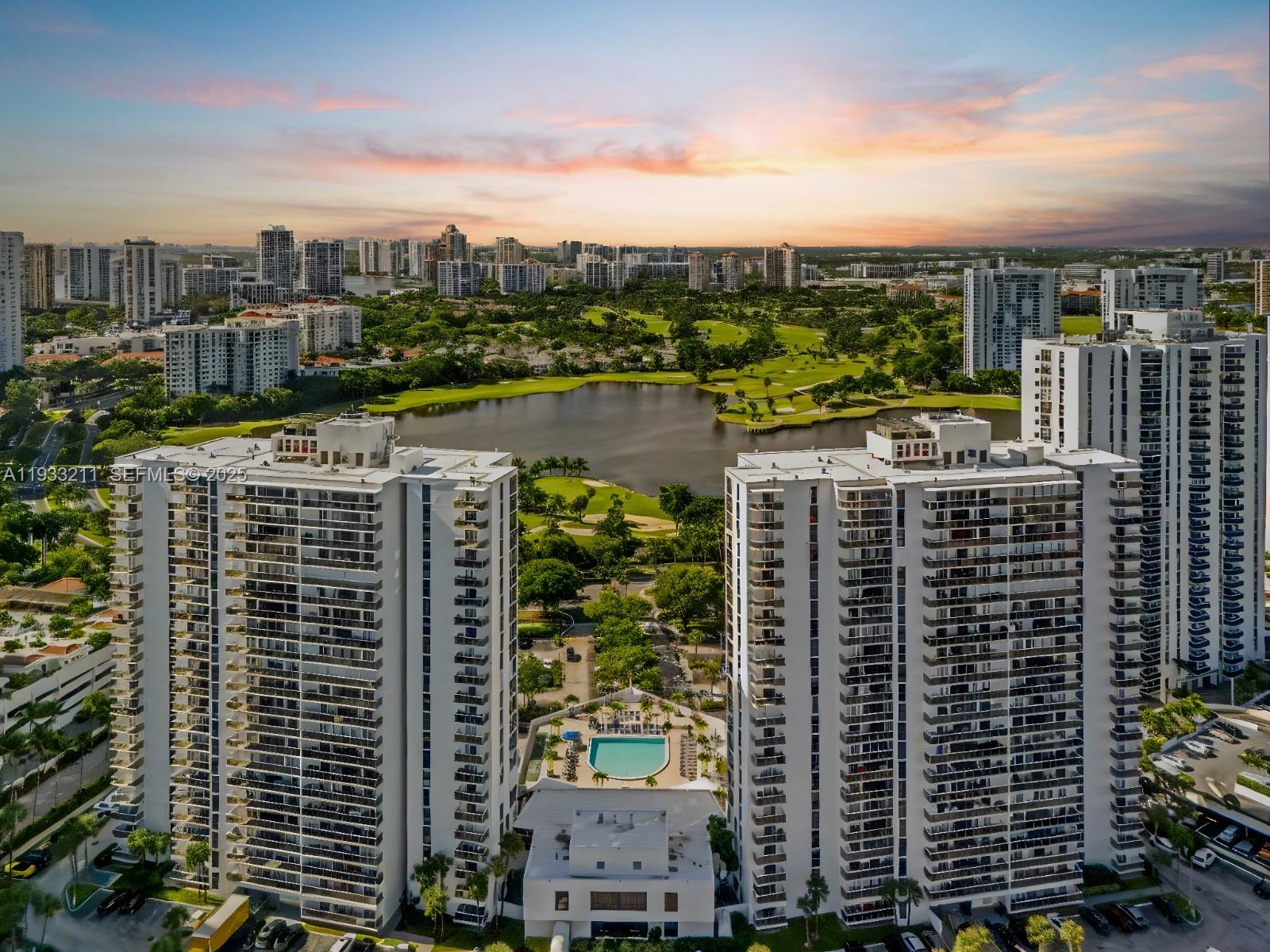 Stunning 2 Bed/2 bath apartment with Breathtaking Views! Welcome to your dream home in the sky! This spacious high-floor 2-bedroom, 2-bathroom apartment offers panoramic views of the ocean, canal, and golf course a rare combination that brings natural beauty right to your window. Ideally located just minutes from the Aventura Mall, beautiful beaches, and top-rated schools. This apartment is perfec for families, professinoals, or anyone seeking the best of South Florida living. Enjoy a bright and open layout, generous closet space. In laudry and a private balcony where you can take in teh sunrise and sunset every day. Apartment completely renovated.