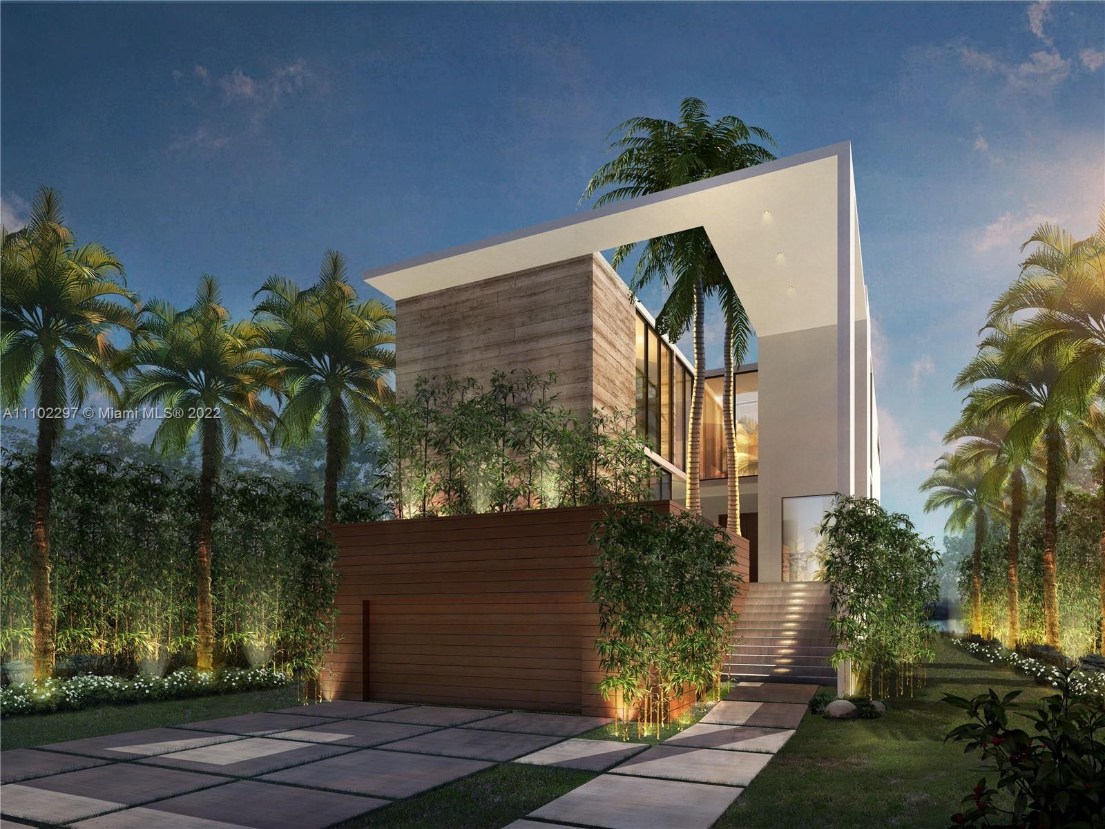 Build your dream home!! Unique waterfront lot in  Biscayne Bay location in the prestigious Palm Island. Spectacular views of downtown Miami skyline, Watson Island. Land has 50’ of waterfront by 160’ depth.

The renowned Architecture Firm by Choeff-Levy-Fischman has floor plans ready for a modern 4200 Sq Ft interior space plus 1,100 Sq Ft of outdoor living.