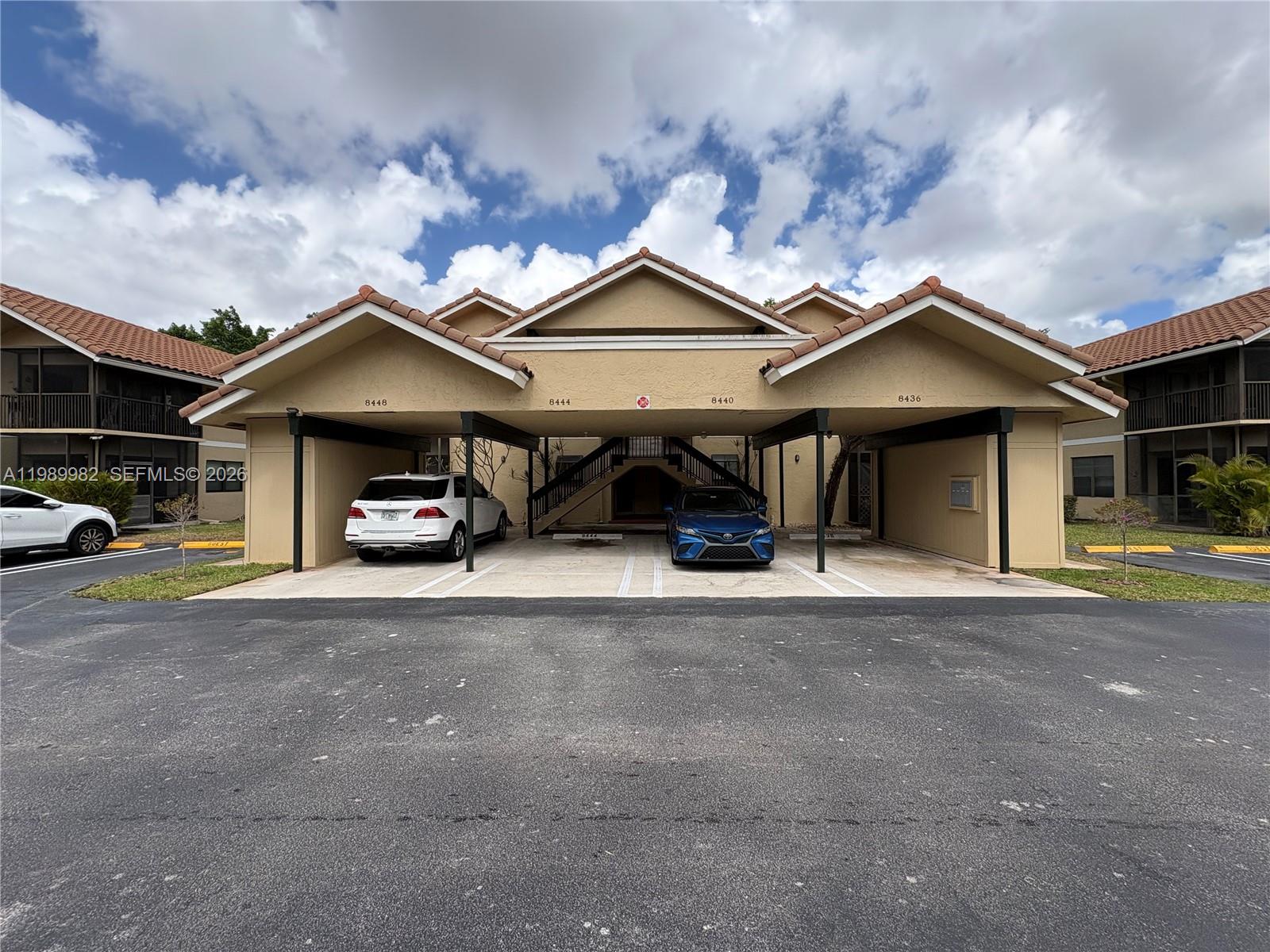 Great looking condominium in Coral Springs. 3 bedrooms and 2 bathrooms. Comes with covered parking and screened in patio. Washer and dryer in the unit . Located close to shops, restaurants, and highways.