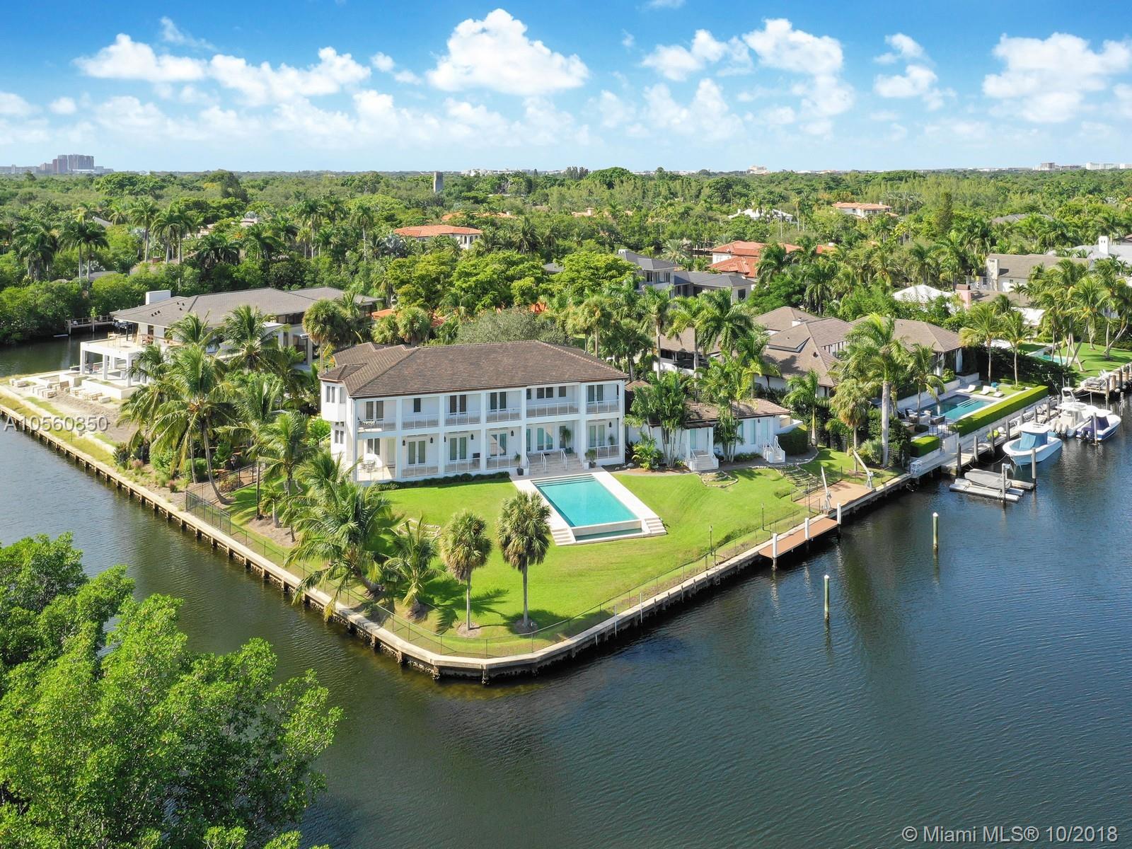 Introducing Balada Pointe in the esteemed yachting community of Old Cutler Bay in Coral Gables. This 2007-
built residence is sited on a rarely available point lot offering 364 ft of water frontage and set on a 31,181 SF
lot. Access to Biscayne Bay is just a few minutes away and there are no bridges to hinder your speedy access.
The estate affords serene views of the water from almost all rooms of the home & enjoys numerous
features including, but not limited to, full-home generator, elevator, gym, wet bar, numerous covered
terraces, infinity-edge pool, expansive master with sitting room, 420 SF master closet, & large social areas.
Proudly designed by its current owner, & with strong attention to detail, it was built to withstand those
pesky storms that pay a visit every now & then