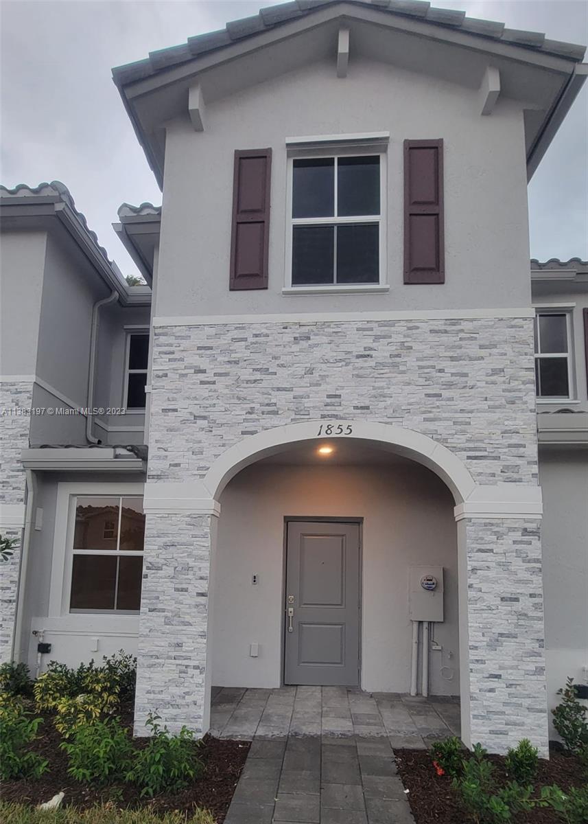 Incredible 2 year old, 3 bed, 2.5 bath, 2 parking townhome in the exclusive Homestead community, The Riviera by Lennar. Laminate flooring on the first and second floors, the kitchen has tall dark wood cabinets and top of the line stainless steel appliances. Fully wired with optical cable for maximum internet speed. Washer and dryer included. Tankless water heater. Outdoor patio area fenced and gated, hurricane panels. The resort-style clubhouse features a swimming pool, children's pool, full fitness center, and splash park. Very well finished unit in the best area of Homestead Schools, close to Baptist Hospital, Homestead Air Reserve Base, Walgreens, Publix, easy access to Florida Turnpike, restaurants and shops. Excellent investment opportunity current tenant rent $2,600.00 m/o