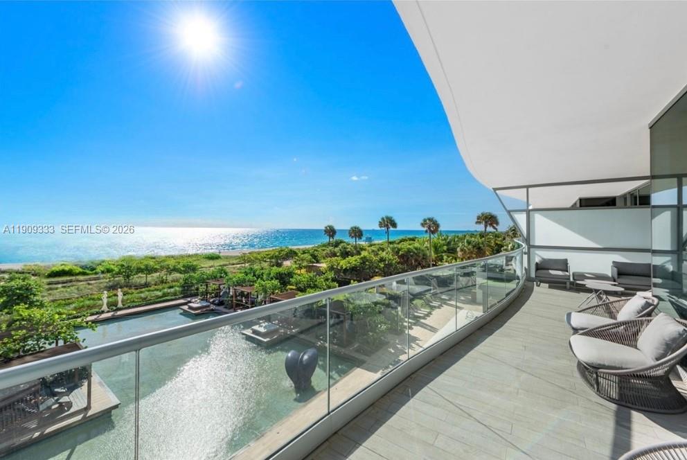Experience oceanfront luxury at its finest in this spectacular Fendi Château residence in Surfside. This one-of-a-kind masterpiece offers 3,232 SF of interior space with expansive oceanfront terraces. Professionally designed and fully furnished by Artefacto, the 3-bedroom + staff quarters, 4.5-bath residence features marble floors, floor-to-ceiling impact windows, smart-home automation, and private elevator entry.

Enjoy world-class amenities including 24-hour concierge and security, full spa with sauna and steam room, oceanfront pool, state-of-the-art fitness center, restaurant, wine cellar, and private beach service. Two assigned parking spaces and valet included.