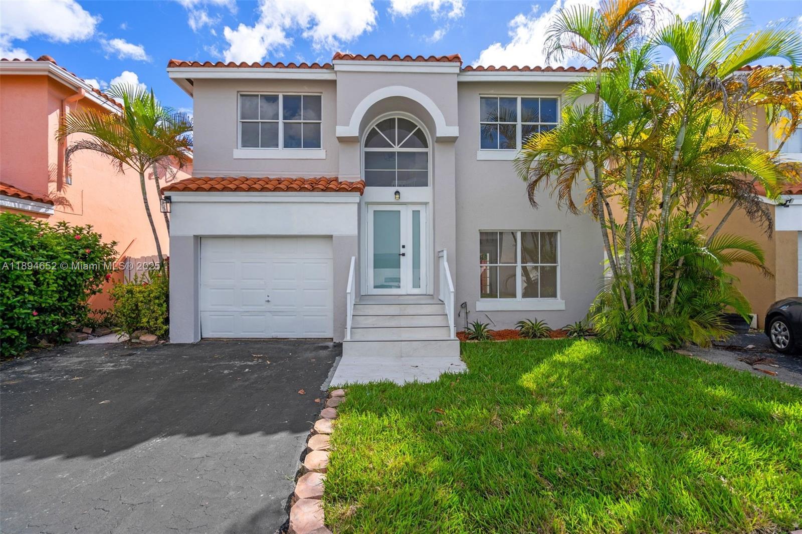 Just Remodeled Beautiful 2 story house featuring 3 bedrooms 2 1/2 bathrooms of comfortable living space. This house has fully upgraded with new flooring, High hats lighting, Fresh paint inside and out, New laminated floors thought the house, New kitchen, bathrooms, new impact glass door and much more. The community of Alhambra features a beautiful lake with a community pool and racquet ball courts. Close to 836, 826, shopping centers, schools, supermarkets and mall, Just minutes away form Miami international Airport.