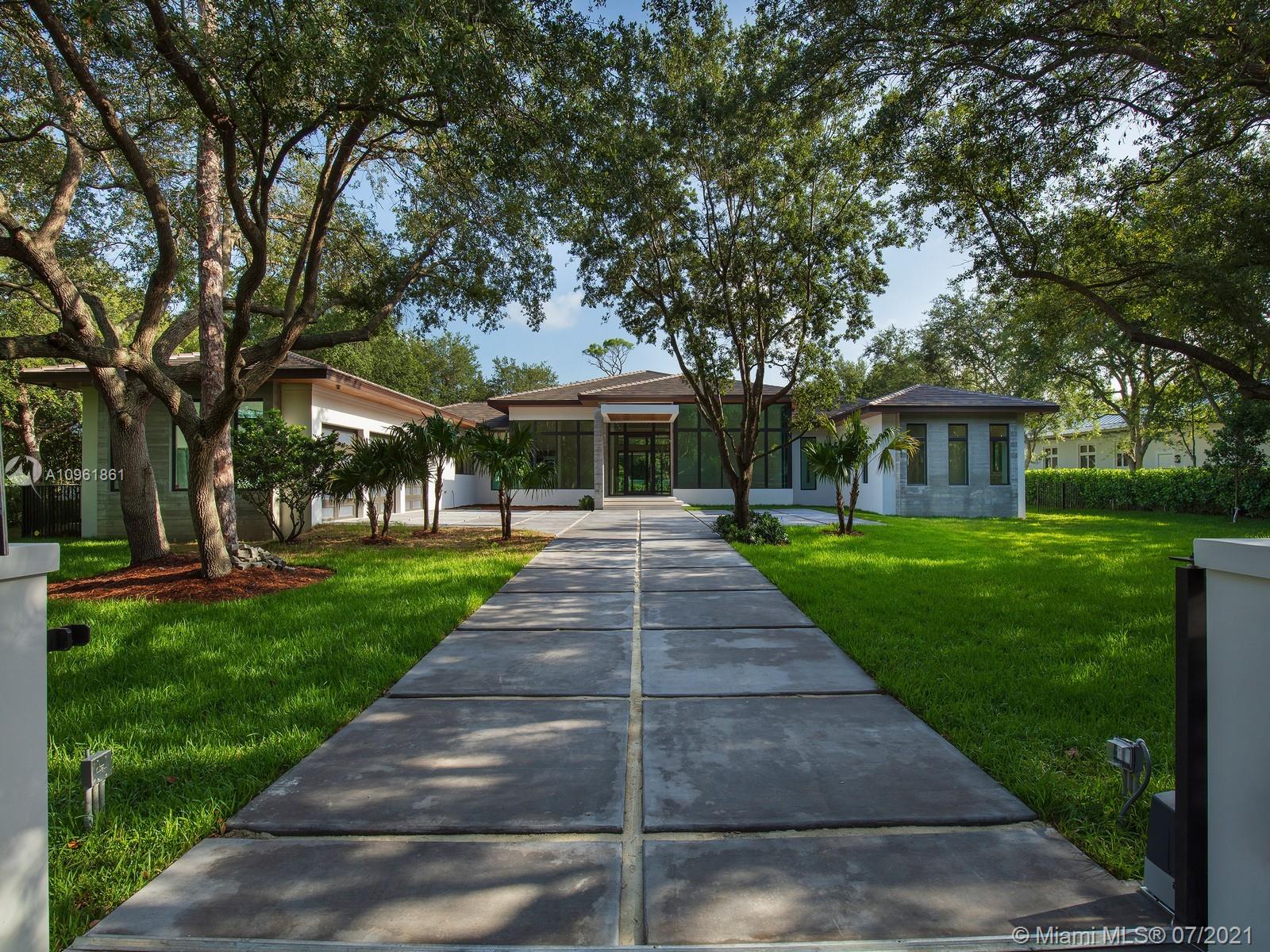 Brand-new one story transitional estate, nearly ready for occupancy in early spring 2021. This luxurious home offers 6 beds & 7/1 baths, nestled on a deep acre. Greeted by a huge pivoting dr, foyer & high ceilings, discover luxury finishes & details all in this amazing flr plan w/expansive living areas. Entertain family & friends w/a large living rm, dining rm & bonus rms such as media rm, gym, playrm, & 2 sitting rms. Explore an open flr plan eat-in kit w/ custom cabinetry, Wolf & Subzero appl, wet bar, large walk-in pantry, & breakfast area overlooking the spacious family rm. Lavish master ste offers walk-in closet, double water closets & spa bath. Add Feat: resort style pool/spa, covered terr, summer kit, concrete wall reveals, smart-home, imp win/drs, 3 car gar. 1 Year builders warr.