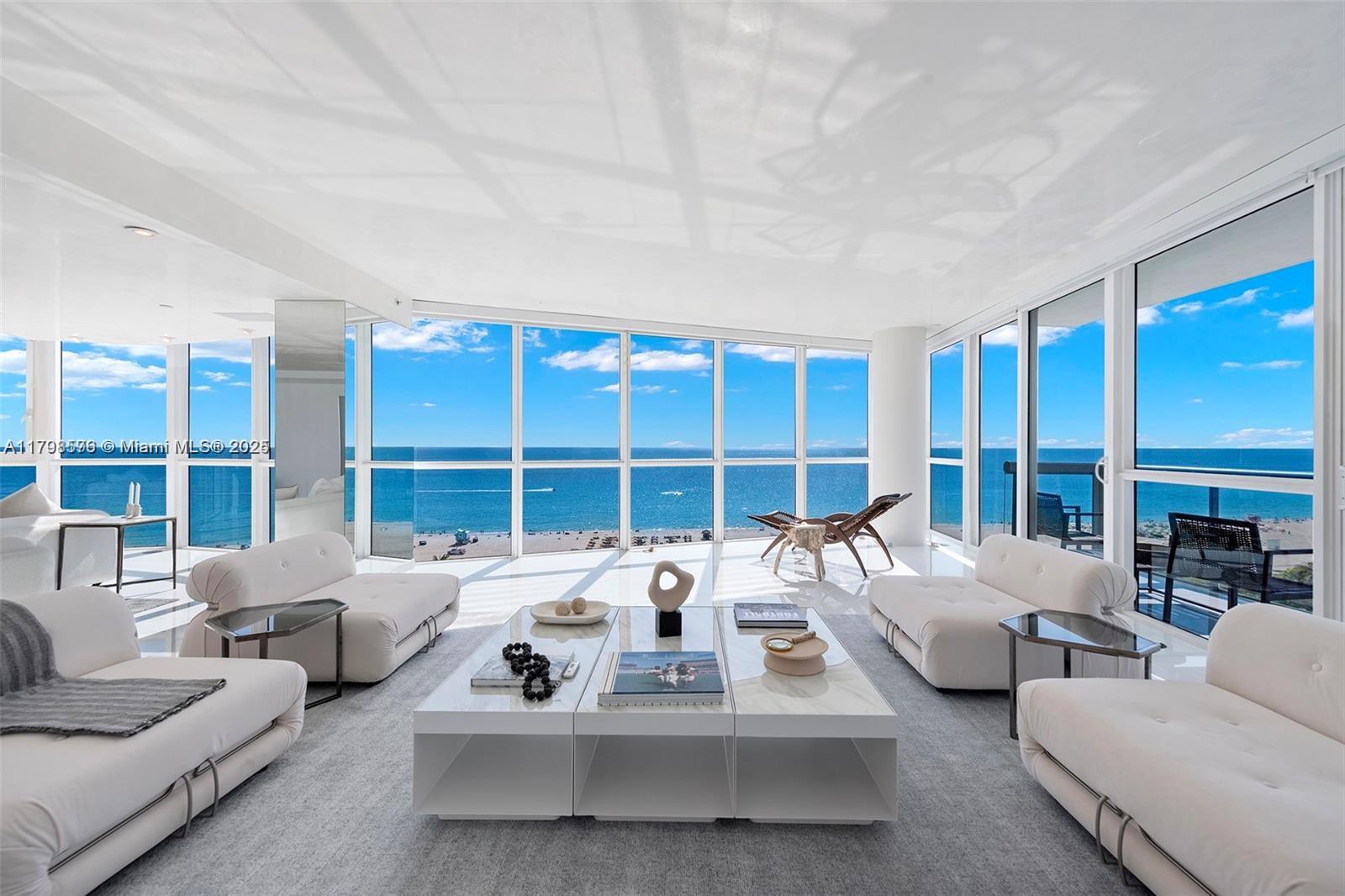 A designer duplex in the prestigious Setai Miami Beach. This 4-bedroom, 4-bathroom residence, spread over two levels, offers over 3,800 square feet of thoughtfully designed interiors, with high-end finishes, Venetian stucco, and expansive formal and informal spaces that create a true home. Spacious corner suites and more than 1,000 square feet of wraparound terraces offer stunning views of the ocean and the vibrant energy of Miami Beach. Enjoy the resort's world-class amenities, including 24-hour room service, three exceptional restaurants, and pool and beach services. An extraordinary opportunity to own this iconic address in Miami Beach. Available for short term. Easy to show!