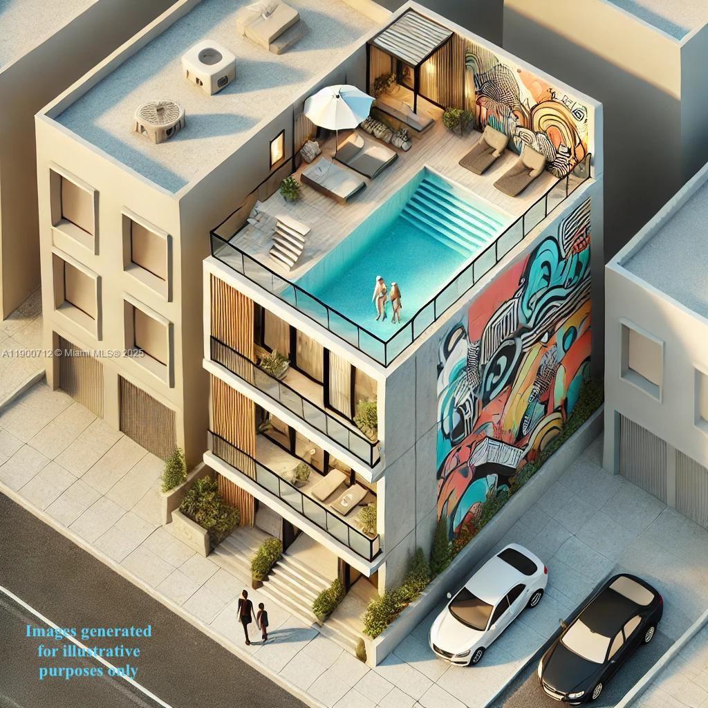 Don't miss this opportunity in Wynwood Norte, this prime investment T-4R property with NRD-2 Zoning Overlay presents an exceptional chance to build up to 16 units as of right, without parking requirements (you should corroborate zoning with the City). Currently we have two units 2/1 each, recently renovated and rented. An additional structure can be converted into an efficiency as well. Collect $$$ rent when you are waiting for your project to be approved. Strategically located near Wynwood, Midtown, Design District and flanked by the I-95 and I-195. Layouts are for illustration purposes only. Excellent potential for redevelopment or long-term investment in a rapidly growing area.