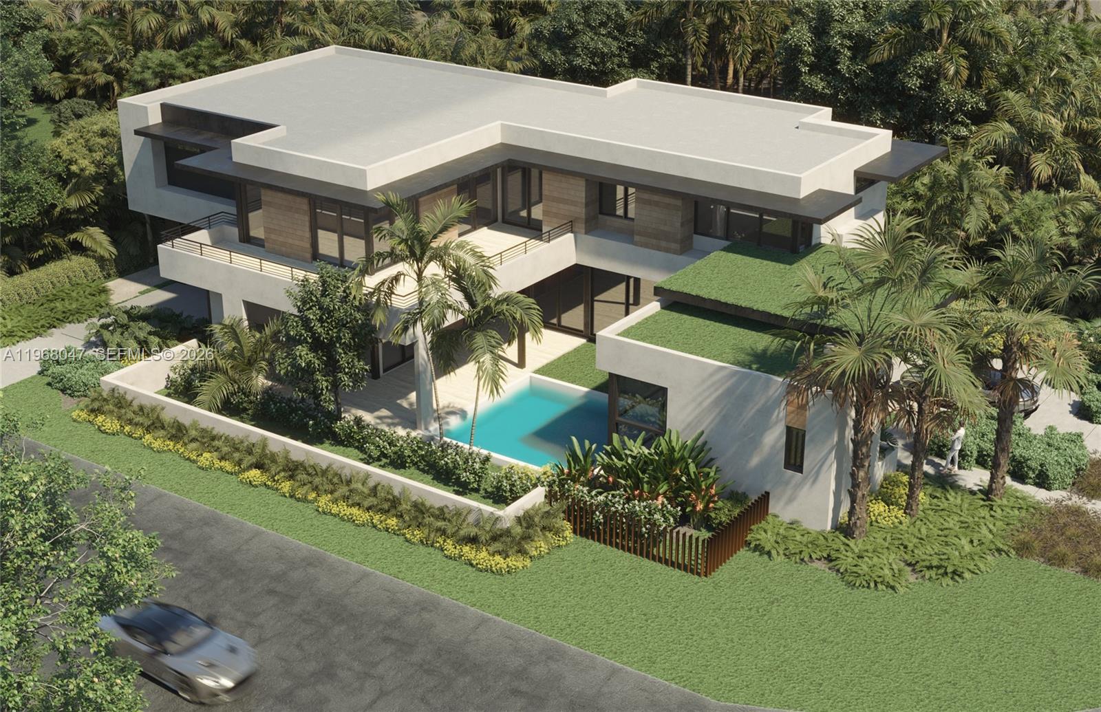 A rare opportunity in the heart of Coconut Grove, to be delivered in early Q2 2026. Offering 5,677 SF under A/C and 7,872 SF total, this stunning residence features 7 bedrooms, 7 bathrooms + 2 half-baths with a thoughtfully designed open-plan layout. The Italian kitchen is equipped with premium appliances, flowing seamlessly into expansive living and dining areas. The backyard features a pool and summer kitchen, perfect for entertaining. A detached guest bedroom offers  privacy and flexibility. Minutes to Coconut Grove's finest dining, boutiques, and top-rated schools. Broker has ownership interest in the property. Built by Insignia Construction Company.