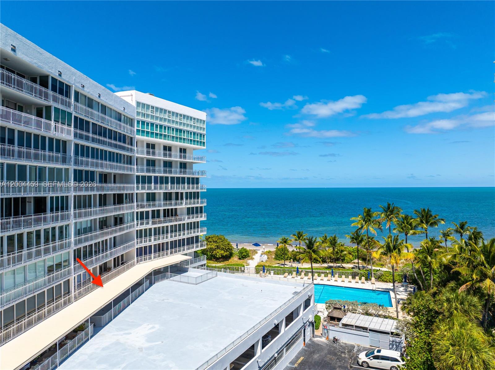 Rarely available at Mar Azul, 2ND LINE CLOSEST TO THE OCEAN, this fully remodeled 3-bedroom, 3-bath residence stands out for its exceptional scale and layout—something increasingly hard to find in Key Biscayne. Spanning 2,523 sq.ft., the most compelling feature is the expansive open living, dining, and kitchen area, fully integrated to create a grand entertaining space with seamless flow and abundant natural light. This is a type of volume and openness rarely seen on the island.
The residence enjoys direct oceanfront positioning with beautiful water views and immediate beach access. A wide wraparound balcony runs across the entire apartment, connecting the main living areas and the primary suite, and enhancing the indoor-outdoor living experience.
Each of the three bedrooms is generously sized and features its own fully renovated bathroom, offering both privacy and comfort. The apartment has been completely remodeled with a modern aesthetic, incorporating clean lines, quality finishes, and a functional layout designed for today’s lifestyle.
Mar Azul is a boutique oceanfront condominium with only 126 units, offering a more private residential experience. Additional features include a semi-private elevator lobby shared with just one neighbor. A rare combination of size, layout, and oceanfront living in one of Key Biscayne’s most established buildings. AVAILABLE NOW! EASY TO SHOW!!