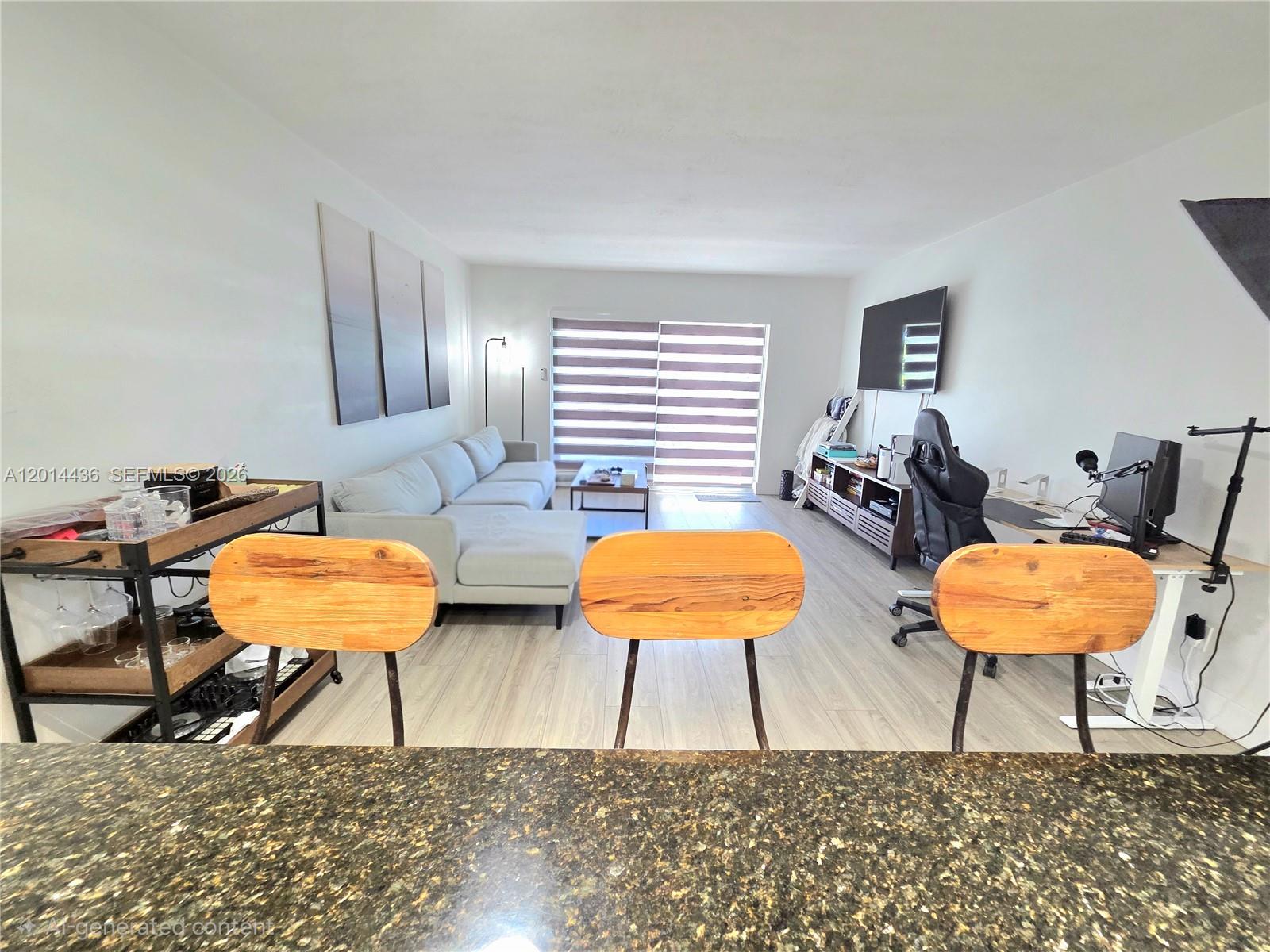 Smart value under $265K in Dadeland Capri. Beautifully renovated 1BR/1BA, 665 sq ft, first-floor unit with pool and garden views — turnkey, financeable, and priced to move. Full impact glass, sliding door, and windows. Washer and dryer included. Waterproof luxury vinyl plank flooring throughout living areas; tile in bath. Kitchen offers granite counters, wood cabinetry, stainless steel appliances, pantry, and breakfast counter. Renovated bathroom with quartz vanity, wood cabinet, full mirror, shower enclosure, and modern fixtures. Spacious bedroom with walk-in closet. Modern baseboards and zebra shades throughout. Assigned parking #27 steps from the unit. Gated community with card-entry security, guest parking, swimming pool, and fitness room. Strong association: reserves in place, no current special assessments, conventional financing welcome. Annual leases permitted (up to 2x/year) — exceptional rental demand near Dadeland Mall, Metrorail, University of Miami, Baptist Health, and major employment corridors. The smartest 1BR buy in Dadeland under $265K — safer, brighter, and better-equipped than the dated competition. Bring your most qualified buyers.