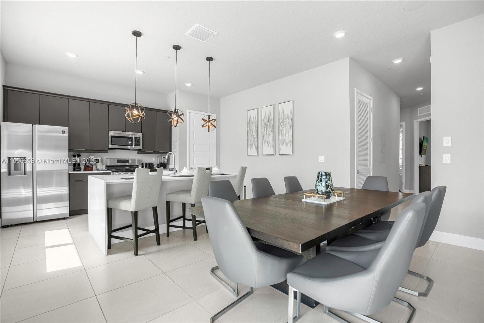 Beautiful new construction condo (2021) Located on the first floor, 3 beds / 2.5 baths with NO RENTAL RESTRICTIONS!! SOLD FULLY FURNISHED for AIRBNB. It is located minutes away from Disney Parks and major theme parks. Reunion offers 3 PGA golf courses, a Water Park, Mini Golf, Tennis, Pickle Ball courts, (3) restaurants, a clubhouse, an amazing pool, and a gym exclusive to Spectrum owners and renters.