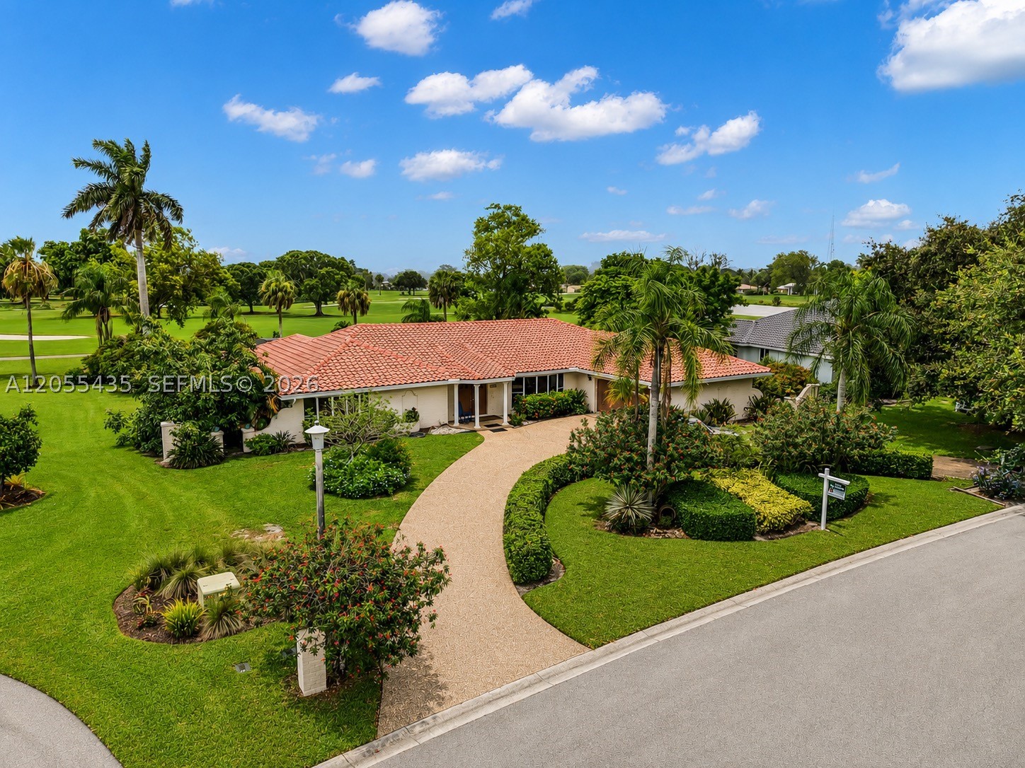 Discover this exceptional 3,400± sq. ft. 1 story home perfectly situated on the 4th hole of the Coral Springs Country Club. Featuring a brand-new roof, this spacious home offers 5 bedrooms and 4 luxurious full bathrooms in a desirable split-bedroom floor plan with two primary suites—ideal for living or hosting guests. Designed for both comfort and elegance, the home boasts an oversized living room and formal dining room, beautiful travertine floors laid in a European pattern with virtually no visible grout lines, and extensive use of granite and quartz throughout the kitchen and bathrooms. The spa-inspired bathrooms feature impressive full-slab granite walls, creating a truly custom luxury feel.
The chef's kitchen is equipped with premium Bosch appliances and a Thermador refrigerator. A large propane tank supplies both the gas cooktop and gas water heater. Toomany upgrades to list.
Enjoy Florida living in the oversized screened pool and patio overlooking the golf course. Additional upgrades include impact windows and doors, two HVAC systems (both under five years old), and elegant crown molding throughout. With generous living spaces, quality craftsmanship, and countless custom features too numerous to list, this is a rare opportunity to own a spacious golf-front home in one of Coral Springs' most desirable communities. If you've been searching for a luxurious 5-bedroom golf course estate with NO HOA, place this home at the top of your list. Images have been AI enhanced.