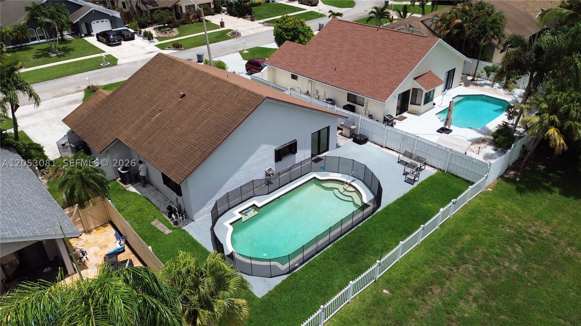 Beautiful 3-bedroom, 2-bathroom pool home on a spacious lot with permanent green space views and no rear neighbors. Quiet, safe community and close to A-rated schools. Easy to show on lockbox.