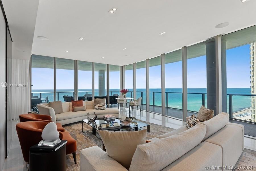 Magnificent ocean front residence featuring 3 bedrooms, 5 bathrooms, bar and den. Over 5000 square feet of magnificent space with 10 foot ceilings, and top of the line finishes. Beautifully finished by designer Ivonn Ronderos, with custom furniture and architectural lighting design and wall finishes. Residence features unobstructed views of the ocean and magnificent west views. Smart home and gorgeous Italian kitchen with retractable walls for open or formal kitchen. A must see, easy show, call us today!
Building amenities include beachfront service, full service spa, kids club, on site restaurant, cigar room, home theater, wine lounge, party room, private dining room with catering kitchen and more.