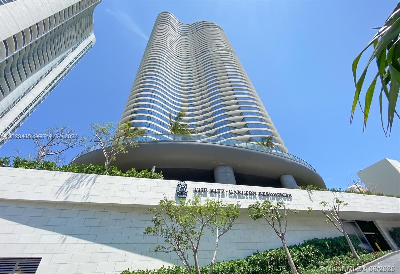 Unique opportunity to leave in the legendary Ritz Carlton Residences in Sunny Isles Beach. Direct Oceanfront 2 Beds & 2.5 Baths. Experience Luxury Living is entering you're private elevator & Foyer that leads into a gorgeous unit, tastefully fully designed, with 10ft. Ceilings high-end finishes, including Italian Cabinetry, quartz countertops, Gaggenau appliances, wine cooler and Cappuccino maker. the laundry room has a sink & full-size washer & dryer. Floor-to celling windows with gorgeous views from every room. Divine rectangular  Callacatta porcelain floors throughout the apartment, Spectacular custom built walk-in closets. Feature wall and Led lighting throughout the unit. Each bedroom boast motorized Black-out shades with guide channels and motorized screen shades in living area. Please see Pics.