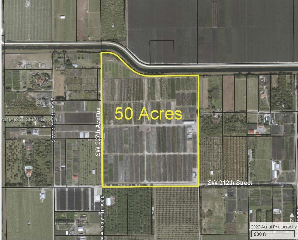 Discover Paradise at SW 312 Street Homestead, Florida. Zoned Agriculture and allowing 1 home per 5 acres.
Escape to tranquility at this stunning 49.4-acre nursery located on SW 312 Street in Homestead, Florida. Nestled on a paved road, this property offers a unique opportunity to own a piece of paradise in the heart of nature.
Sprawling across 49.4 acres, this property is a haven for nature lovers and gardening enthusiasts alike. The expansive land provides endless possibilities for cultivation and development.
Situated close to the renowned Schnebly Redland's Winery & Brewery, this nursery offers a prime location for those seeking a peaceful retreat in the countryside. Enjoy the serenity of rural living while being just minutes away from the bustling interstate for added convenience.
Surround yourself with the natural beauty of Homestead, Florida. From lush greenery to vibrant blooms, this property is a feast for the senses.
Whether you dream of starting your own nursery, creating a botanical garden, or developing a private estate, this property is a canvas waiting for your vision. Let your imagination run wild and turn this blank slate into your own personal oasis.
Don't miss this opportunity to own a piece of paradise in Homestead, Florida. Contact us today to learn more about this exceptional property on SW 312 Street and start envisioning your future in this picturesque setting.