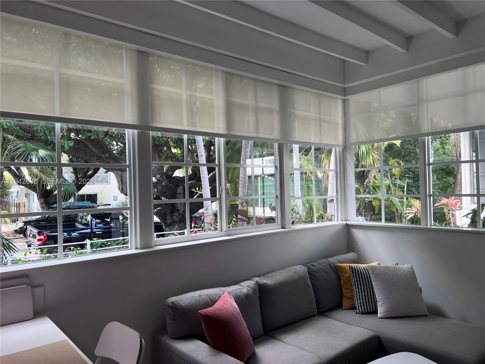 Beautiful apartment nestled in the amazing Meridian ave among beautiful greenery. This apartment can be rented with or without furniture. This is a must see, quiet building only 8 units. Feels like you are not on the beach, but yet so close to it.