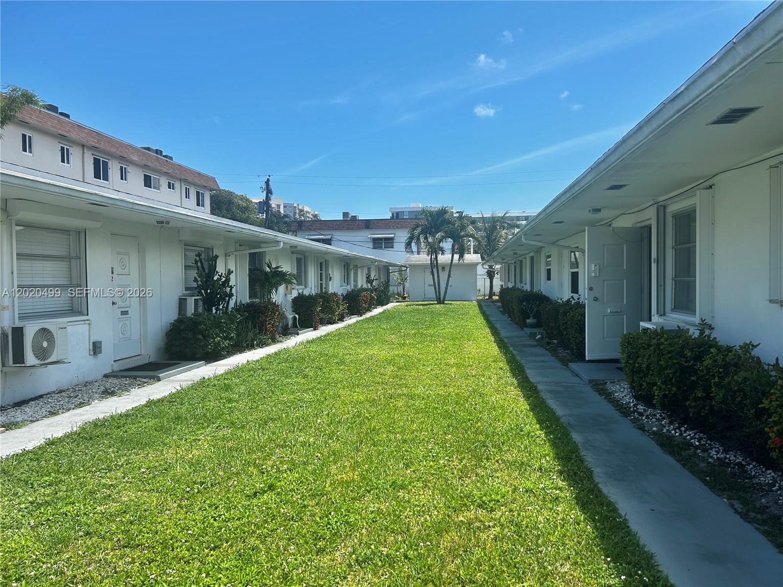 Charming and bright 1 bedroom, 1 bath residence offering approximately 600 sq ft of comfortable living space in a quiet, community in the heart of Hollywood. Features include a spacious bedroom with abundant closet space, an eat-in kitchen, and an open living and dining room layout ideal for everyday living and entertaining. Enjoy plenty of natural light throughout with oversized windows and a relaxing back porch area. Storm shutters in the front provide added protection and peace of mind. Shared washer and dryer on premises for convenience. Ideally located just minutes from downtown Hollywood, Hollywood Beach Broadwalk, Arts Park at Young Circle, shopping, dining, entertainment, and major highways. Enjoy an active yet peaceful lifestyle in a well-maintained, close to everything South Florida has to offer. Shared washer/Dryer 50+ community