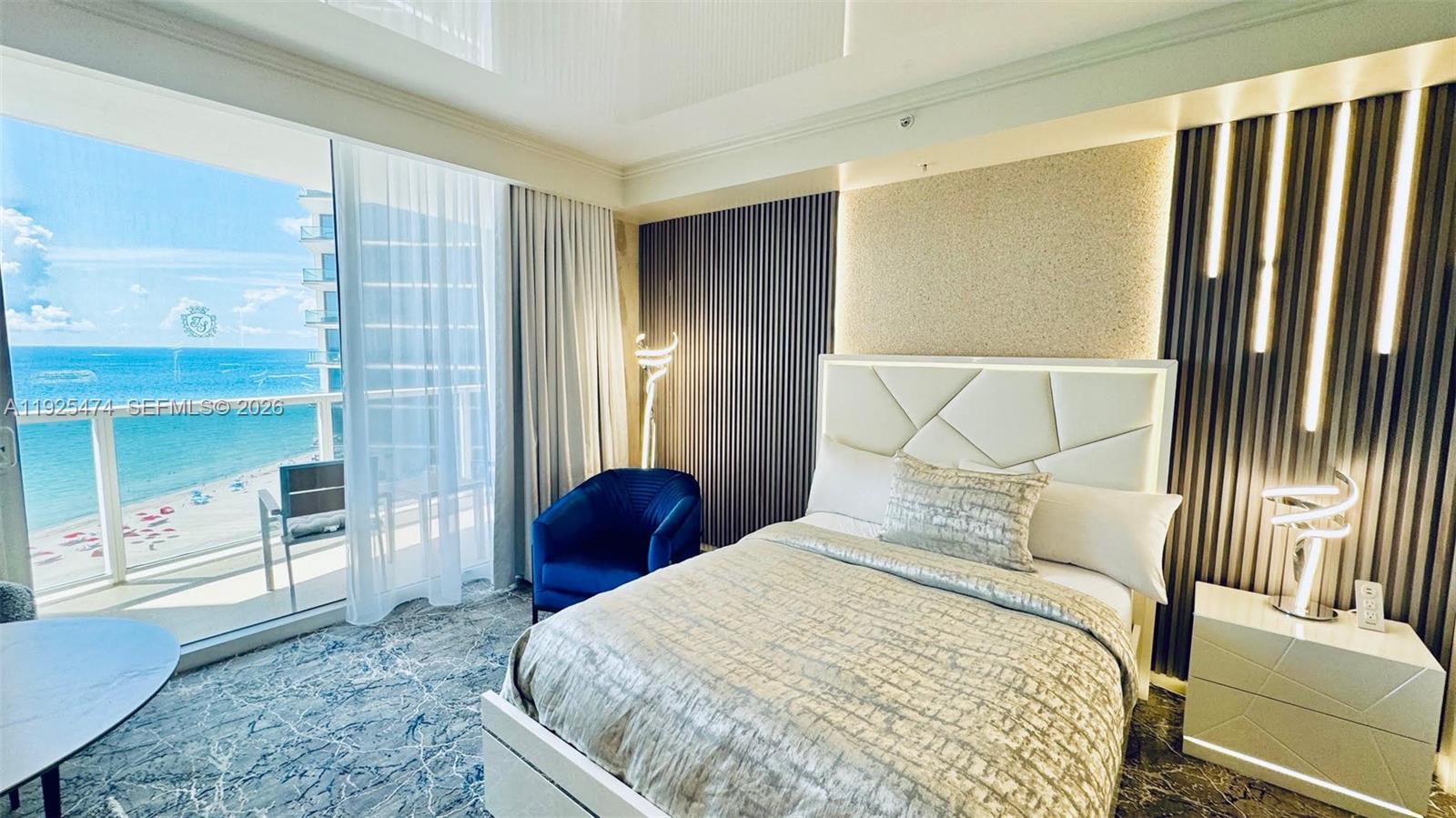 Welcome to South Florida Paradise* Prime Location*at Trump International in Sunny isles Beach! Completely Renovated* This Deluxe - 551 Sq. Ft. OCEANVIEW Studio on 11th Floor* Offers Luxury, Comfort & Unbeatable views! The unit features 2 New Queen Beds, Italian furnishings, a Spacious Full Bath & Private Balcony overlooking the Ocean. Enjoy Wet Bar & Modern White Kitchenette with Nescafé coffee station, 65-inch TV, premium linens, blackout curtains & elegant lighting throughout. the Resort provides access to Spa, Pools, Famous Equinox-Gym, Beach services, Dining options & Valet parking. Walk to Top Restaurants, Shops & Entertainment. A turnkey Oceanfront Gem—Perfect for Personal use or Investment. NOT in the Hotel Program, IT's Privately Managed, Rented out on AIRBNB- STR-02900.