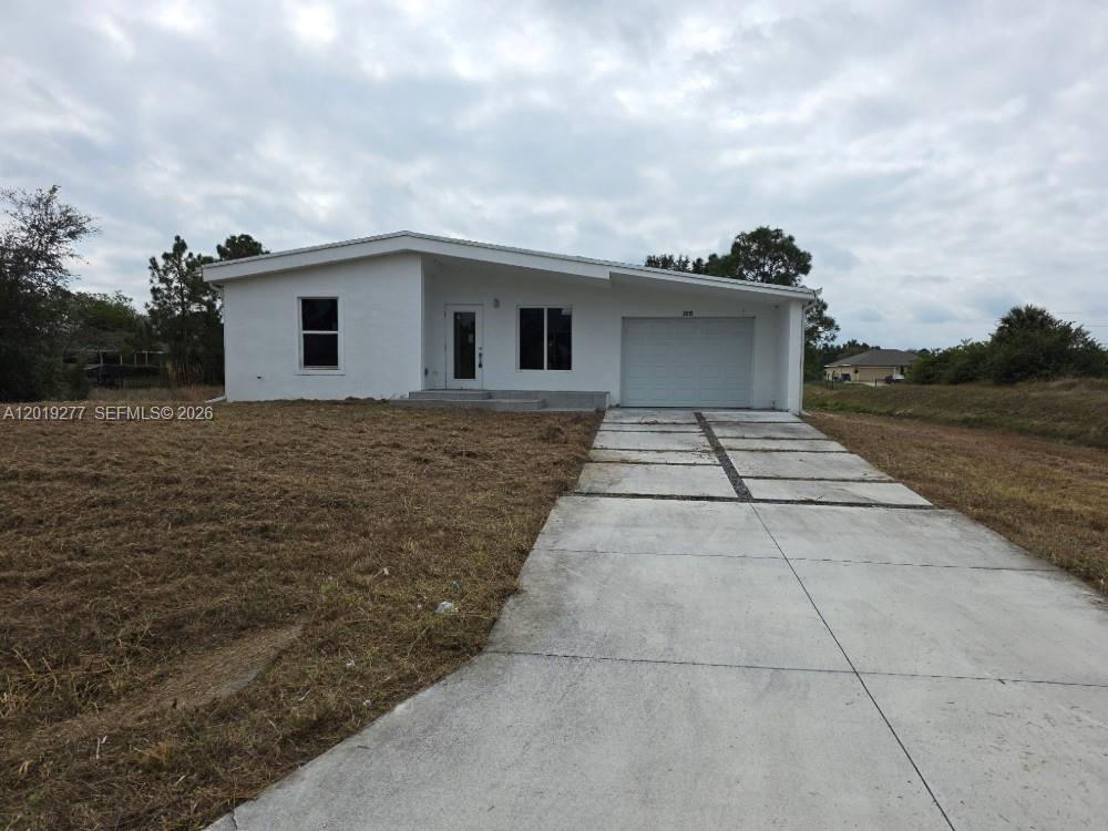 CASH OFFERS ONLY! CONTRACTOR and INVESTOR SPECIAL! This is a great opportunity to complete this new construction home and make it your own. The home is mostly complete just needs some minor punch out work and some TLC. Completed features include vinyl plank flooring in the living area with tile flooring in the bathrooms, solid surface counter-tops and vanities, appliances with washer/dryer, and tankless water heater. This home is at the end of a quiet dead end road and conveniently located for quick access to S.R 82 and soon to be completed Sunshine/Alico extension.
