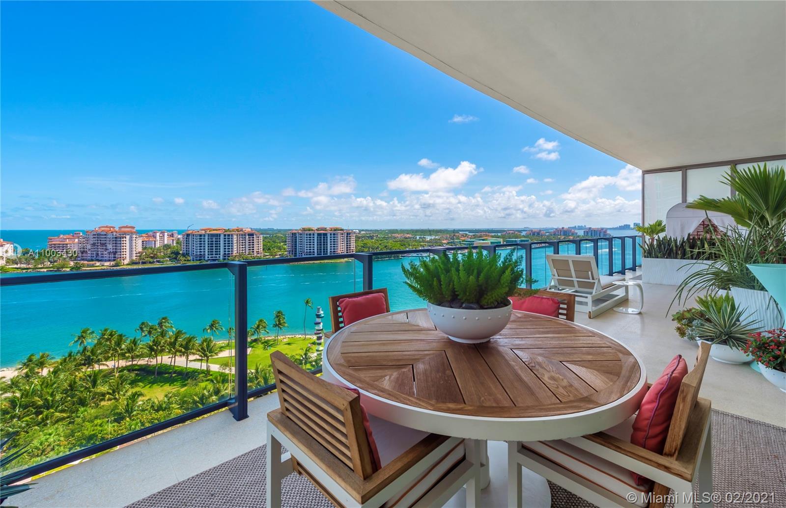 Intricate design details and impeccable finishes, this collector’s residence offers vibrant Miami living with breathtaking city and ocean views. A spacious 2756 SF, flow-through residence featuring 3 beds, 3 ½ baths, book-ended by two expansive terraces with unobstructed Northern and Southern exposure. Located in South Beach’s most prestigious building this residence has floor to ceiling impact windows and custom lacquered closets, doors and panels while the custom Terrazzo flooring throughout enhances the residences refined style. Open-designed kitchen is fully equipped with top-of-the-line appliances and features a mural by famed artist Judy Ledgerwood with custom cabinets by Artistry Woodcraft.Apogee offers 5-star concierge services,resort style amenities,and world top-level security.