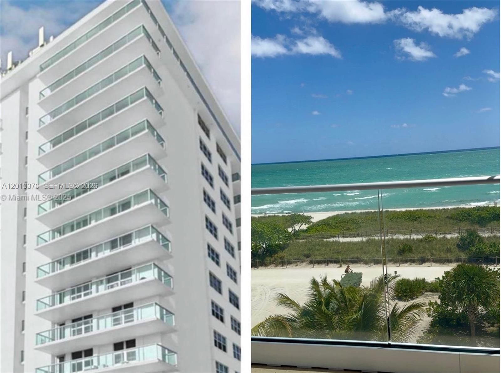 Spacious 2-bedroom, 2-bathroom residence with unobstructed direct ocean views from the living room and expansive balcony. Bright interiors filled with natural light and ocean breezes.
Full-service building offering a pool, 24-hour security, and a dedicated lobby attendant.
Ideally located in Surfside, a low-density beachfront community known for its privacy and long-term value. Just steps from cafés, fine dining, houses of worship, and minutes to Bal Harbour Shops and the Four Seasons Hotel at The Surf Club.
A prime opportunity for oceanfront living in one of Miami’s most desirable coastal locations.
