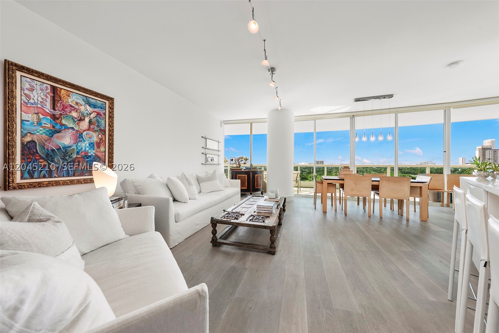 The Architect's Residence at Bristol Tower, Ugo Colombo's Iconic Building.  Thoughtfully redesigned as a long-term personal residence, this exceptional home offers a rare blend of timeless design, premium craftsmanship, and unobstructed tropical canopy views with the Downtown Brickell skyline beyond. The expansive private terrace creates a peaceful indoor-outdoor lifestyle unlike any other in the heart of Brickell.

The custom Mia Cuccina kitchen features quartz countertops, Sub-Zero refrigerator, Miele cooktop and oven, new Miele dishwasher (2025), JennAir 7-in-1 speed oven (2025), Franke sink, and KWC Swiss faucet. Spa-inspired bathrooms showcase Hansgrohe fixtures throughout and a BLU freestanding soaking tub. Additional upgrades include wide-plank wood flooring, integrated Sonos audio with in-wall speakers and subwoofer, whole-home water filtration system with reverse osmosis drinking water, Whirlpool large-capacity washer & dryer (2024), custom italian lighting,  Hunter Douglas shades,  Mia Cuccina doors and closets, and designer finishes throughout.
Bristol Tower offers 24-hour concierge, valet, resort-style pool, tennis courts, dog park, fitness center, spa, billiard room, social room,  cafe daily w/chef, and is in one of Brickell's most prestigious waterfront addresses. A truly move-in-ready residence where luxury, privacy, and nature meet in the center of the city.