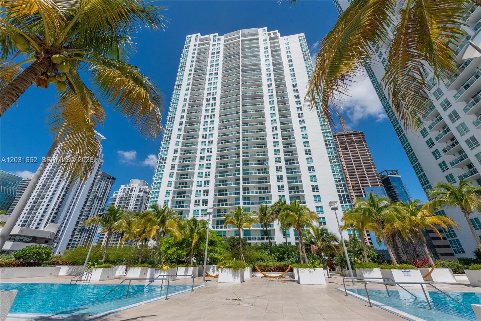 Fully Furnished 2BR/2BA Unit with Floor to Ceilling Impact Windows/Sliding Doors Opening into a Large Private Terrace from Every Room, Granite Countertops Kitchen with Stainless Steel Appliences, Porcelain Floors throughout, Walking Closets, Washer/Dryer, Basic Cable/WiFi and 1 Garage Parking Included. Pets OK. Resort-like Amenities include 24h Security and Concierge, 2 Infinity-edge Heated Pools, Jucuzzi, Fitness Center, Sauna, Business Center, Party Room, Pool Table & Lounge. Great Location in the Heart of Brickell! Walk to Mary Brickell Village, Brickell City Centre Mall and Restaurants.