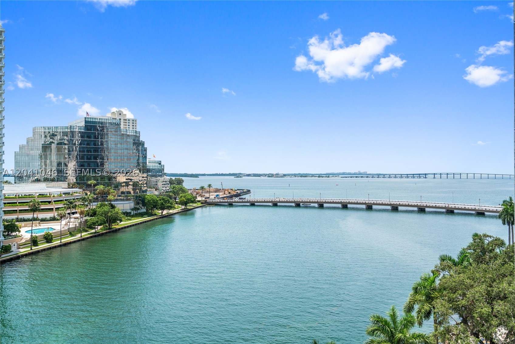 Experience panoramic sunrise views over the open water from this oversized 8th-floor Bayliner residence in the exclusive private enclave of Icon Brickell Tower 2.. This rare 1,390 sq ft layout features a large bay-facing balcony and enhanced privacy. 2 Beds / 2 Baths with versatile Den, ideal for home office or 3rd bed potential. Interiors feature Italian kitchen with high-end appliances, same-floor parking adds unique convenience. Enjoy resort-style amenities: Infinity pool, spa, and movie theater. Prime Brickell location near Brickell City Centre. HOA includes water, basic cable, internet, 1 assigned parking. Balcony scheduled to reopen Feb-2027. Seller motivated, open to offers. Furnished, vacant & move-in ready.