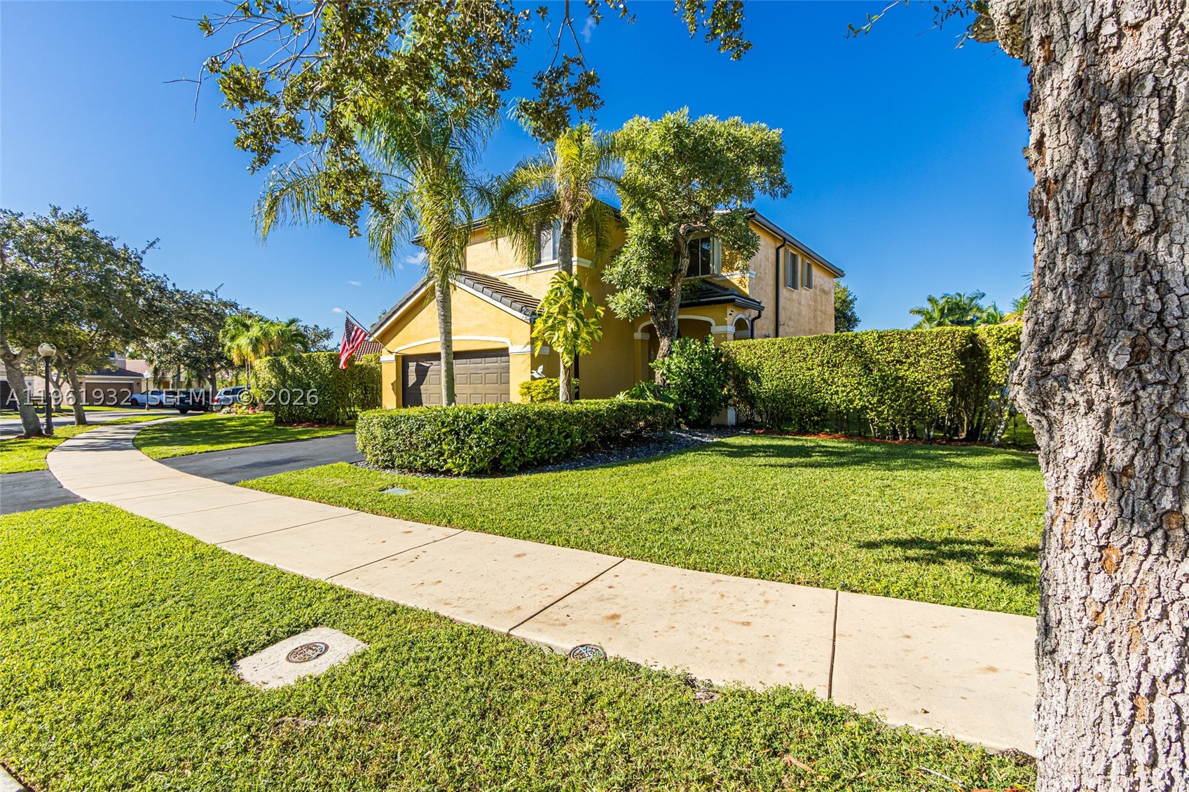 Brand-New Roof. First-Floor Primary Suite. Gated Weston Living. This stunning 4-bedroom + flex room, 2.5-bath home in Weston's Savanna community boasts nearly 2,700 sq. ft. of meticulously maintained space. Enjoy peace of mind with a brand-new concrete tile roof (July 2025) and a transferable warranty. The updated kitchen flows into sun-drenched living areas, perfect for everyday living. The first-floor primary suite offers luxury and convenience, while spacious secondary bedrooms provide privacy. A versatile flex room fits your needs. Accordion hurricane shutters ensure quick storm prep. Your private backyard awaits—ready for your dream retreat. Easy access to I-75, restaurants, and shopping.
