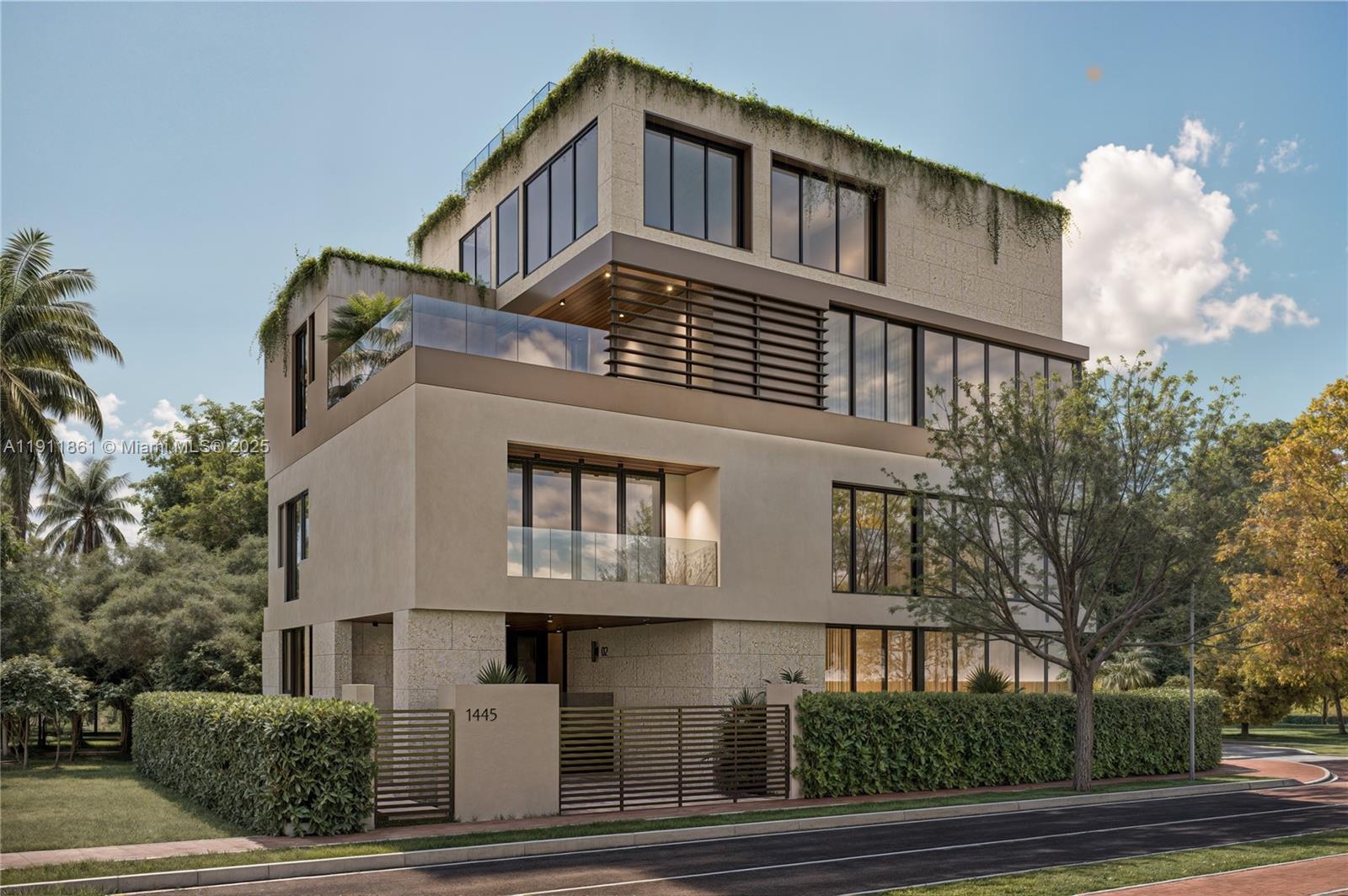 Villa 1 offered at $9.75m. These two exceptional luxury sky villas developed by renowned architect Kobi Karp offer penthouse-style volume with the privacy of single-family living, featuring dramatic 20-ft double-height ceilings in the trending West Ave neighborhood. Each residence includes 4 bedrooms, 4.5 bathrooms, private entrances from separate streets, a private pool, and an expansive rooftop terrace. Every detail reflects elevated craftsmanship—from marble kitchens and Gaggenau appliances to custom cabinetry, hardwood floors, and refined wood-accented ceilings. Technology and comfort merge through a full Control4 smart-home system with concealed speakers, premium indoor/outdoor audio, enterprise-grade WiFi 7, enhanced security, a private elevator, triple-glazed impact windows, and Daikin climate control. A modern sanctuary delivering Q3 of 2026. No HOA fees.