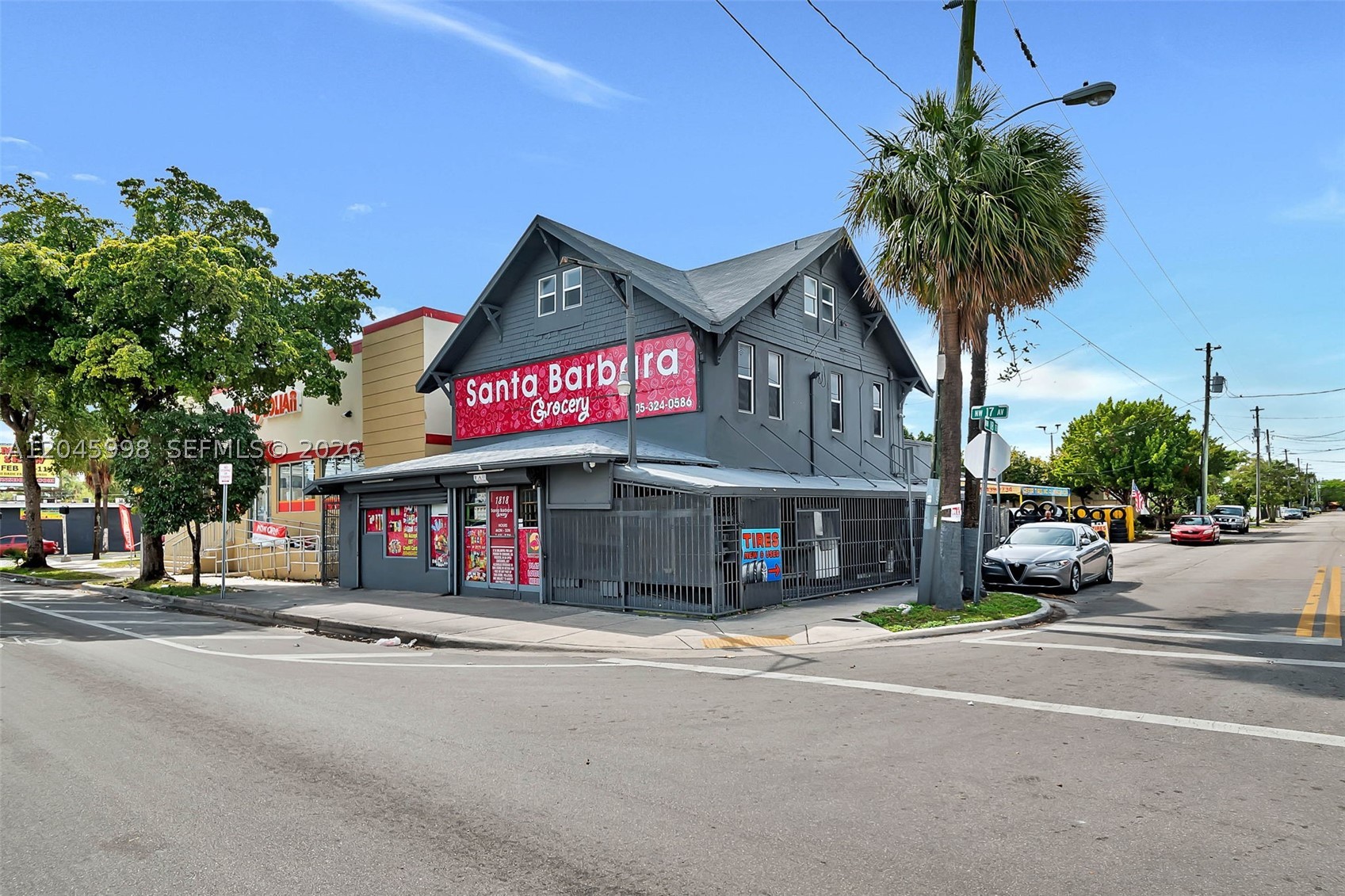 Unique opportunity to acquire a free-standing commercial property on the corner of NW 17th Avenue, a main corridor just blocks from the Class A River Landing development, the Health District, and numerous nearby projects. The 5,045 SF lot carries flexible T6-8-O zoning and features two structures.

The main building (3,696 SF) currently operates as an owner-operated grocery store on the ground floor, with storage/office space on the second and third levels. The secondary structure (741 SF) is leased to a tire shop, providing in-place income.

The property can be delivered vacant at closing, making it an ideal fit for an owner-user or a repositioning play. Alternatively, business equipment and licenses associated with the existing grocery operation may be negotiated as part of the purchase — including a scale license, tobacco sales, and beer & wine — offering a turn-key path for a buyer who wishes to continue or refresh the store.

With several new multifamily projects underway nearby, the hard-corner location is well suited for an incoming grocery operator, QSR, restaurant, retail, bank, or other uses in a rapidly redeveloping neighborhood.