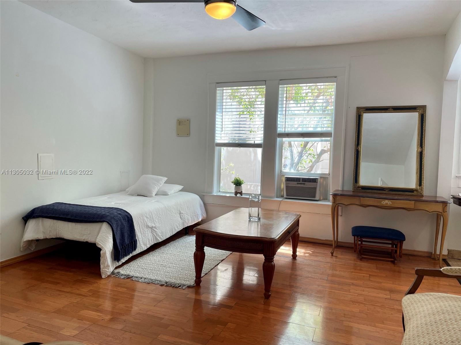 LOVELY FURNISHED STUDIO! Very bright and cozy apartment. Blocks away from Alton Road, restaurants and walking distance to the beach. Street Parking, washer and dryer located next to the unit. Great location