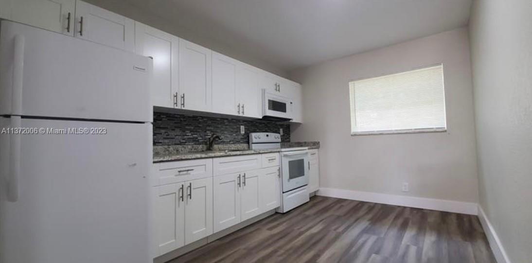 Large and updated 2 bedroom 1 bath apartment in Pompano Beach! Water (Flat Fee of $75.00/monthly to be paid by tenant), trash, sewer, included in the rent, tenant pays electric. On site coin laundry. Apartment is being rented AS IS. Pet Friendly w/$35 added to rent. Monthly gross household income requirements are 3x the base rent, no evictions, no violent criminal history, 1st, last, security to move in.