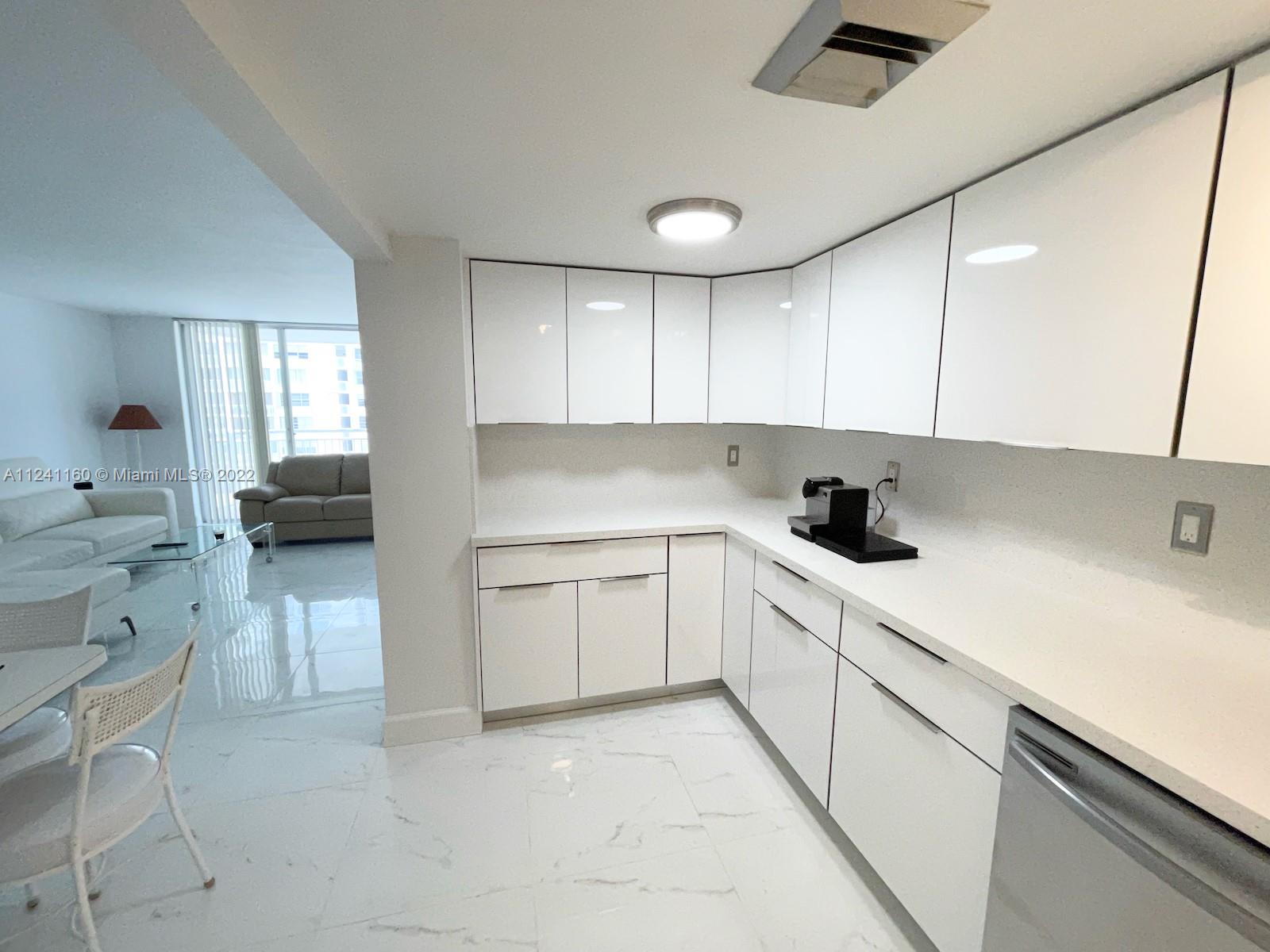Beautiful state of the art condo with ceramic tile and quartz counters, fully remodeled , never lived, can be rented furnished or unfurnished . Elegant  bright and spacious 2 bedroom unit with beautiful private water views of bay, Sunny Isles, tennis court and pool. Rent  includes extended HD cable, WiFi, and a full service contract with TOTAL Appliance & Plumbing, hot water ,2 washer/dryer per floor, assigned parking, 24-hour security,Front desk Attendant,Fitness center,,2 Pools,Marina with Dock space, restaurant, hair salon. Close to all shops inc. Fresh Market Plaza, Starbucks, Panera Bread, Olive Garden, Anthony's Coal Fired Pizza, Burger-Fi, Smoothie King, Office Depot, etc. Minutes from Sunny Isles Beach, Aventura Mall, I-95, Airport(s), all major shopping centers and schools