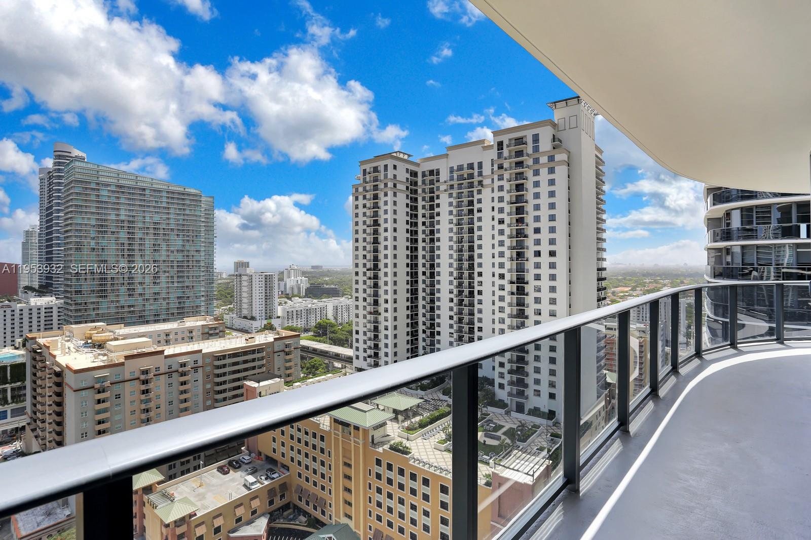 Brickell living at its best! Walking distance to BCC, Mary Brickell Village, restaurants, shopping and office buildings. Unit features modern kitchen cabinets, built in appliances and excellent configuration. Den can be used as home office, TV room guest area. Beautiful corner wraparound balcony with impressive and open views to the city, the bay and the ocean. Access to terrace from Living room, Master, and second bedroom. This is the best position in Brickell Heights.