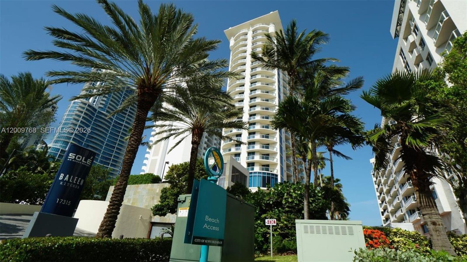 Spectacular oceanfront condo-hotel fully furnished in the exclusive SOLE building. The unit features a private foyer entry with two separate accesses. It can be rented as a full suite or divided. Use it as your vacation home or place it in the rental program for additional income. No landlord responsibilities, currently in the hotel program; the owner may use it up to 180 days per year. Perfectly located between Miami and FLL airports, offering top amenities: gym, spa, 24-hour valet, conference room, beach and pool service, friendly staff, room service, and access to the renowned Baleen Kitchen restaurant and bar. Walking distance to fine dining, Aventura Mall, Gulfstream Casino, and more.