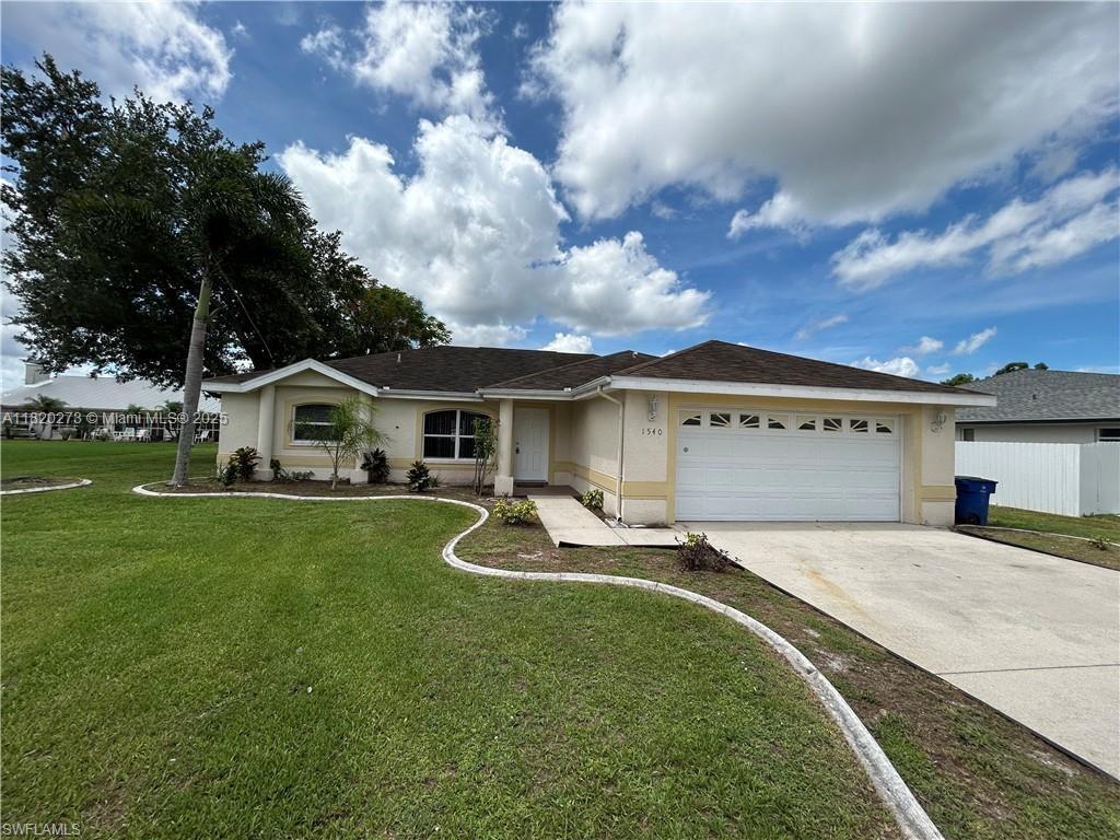 Discover this beautiful, move-in ready 3-bedroom, 2-bathroom home in the quiet Parkwood community. Enjoy a bright, open floor plan with modern tile floors throughout. The kitchen features elegant granite countertops, and the home includes a private, screened lanai for outdoor relaxation. Situated on a landscaped lot with city water and sewer, this property combines comfort with convenience. Located just off Beth Stacey Blvd, you're close to schools, shopping, and dining, with easy access to the airport and beaches. Available for immediate occupancy—schedule a showing today!