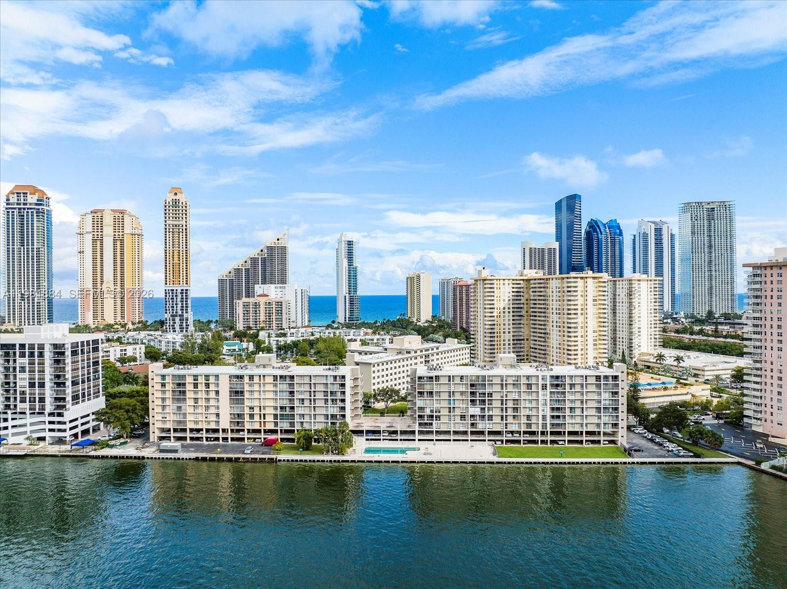 Direct water view from every room through this 2/2 with floor to ceiling windows in every room. Nicely tiled throughout. 2 full bathrooms. Best location in Sunny Isles near everything and just few steps from the beach.