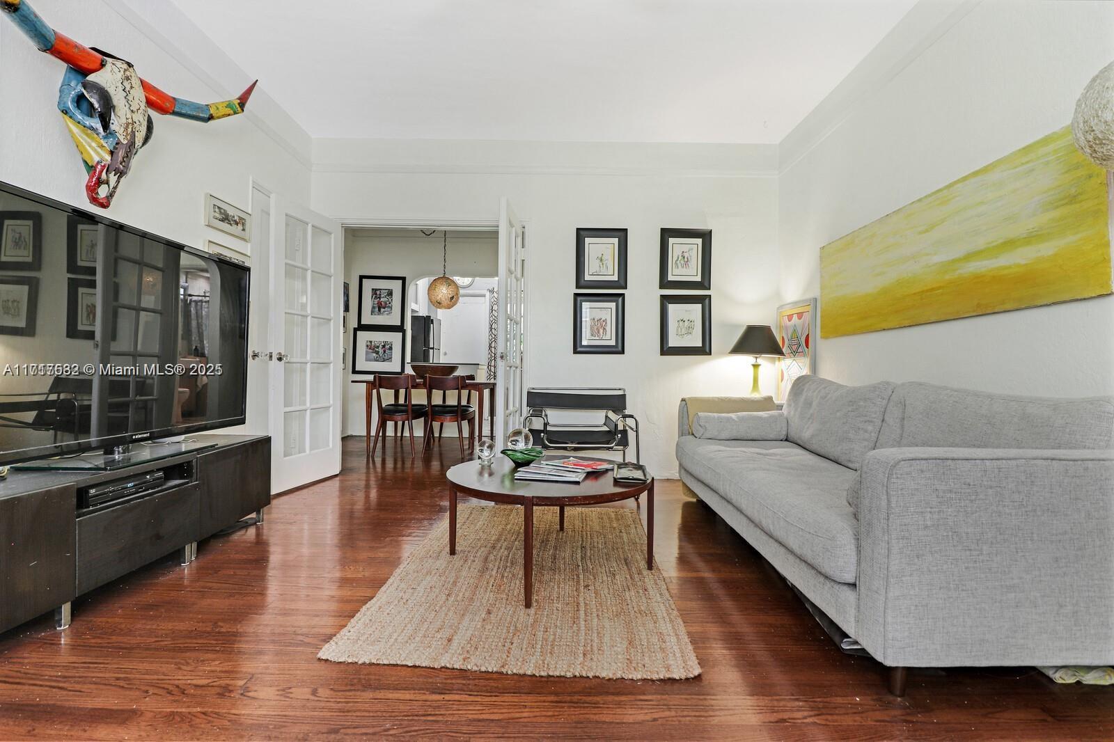 Beautifully furnished Studio in Art Deco gated community, walking distance to the Ocean.  Newer mattress in murphy bed, brand new sofa convertible bed, plus new kitchen table and chairs.  Hardwood floors throughout are recently refinished and unit has been painted.  Ready to move in!  Bathroom is updated.  Unit comes furnished with 2 dressers, great for storage plus 2 closets.  Open to 3 month rental at $2300, paid upfront.  6 month lease OR 1 year lease.  Laundry in basement of community.  Street parking is available thru City Parking Permit, $69 a year. * pictures will be uploaded with new furniture soon *