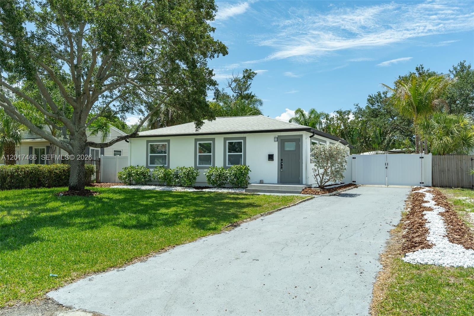Beautifully renovated one-story single-family home featuring impact windows and doors, a brand-new kitchen with stainless steel appliances, and fully updated bathrooms with modern fixtures. Freshly painted inside and out in light neutral tones, this home offers a bright and inviting feel throughout. Exterior covered shed provides additional storage space. Located in desirable Pinellas County with great nearby schools. Spacious backyard with plenty of room to add a pool and create your own outdoor oasis.