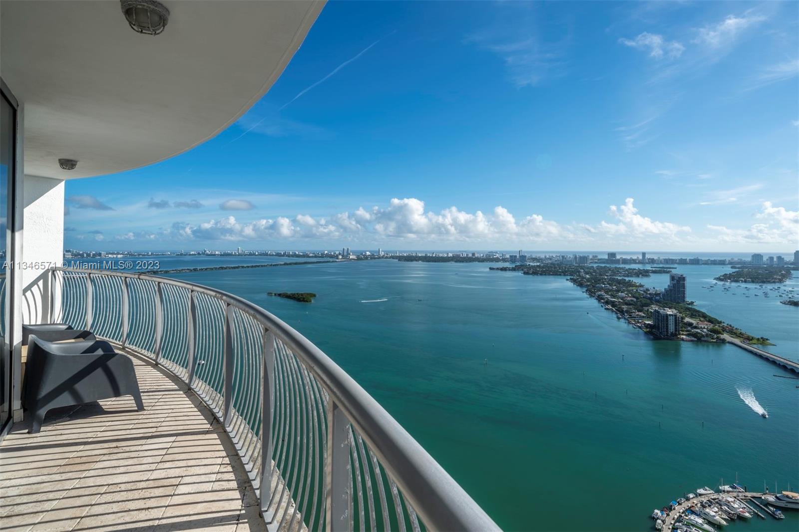 Best line in the building. This 2 bedroom / 2 baths in high a floor has direct unobstructed views. Enjoy panoramic water views of Biscayne Bay and the ocean from large wrap-around balcony. This is a very bright unit with floor to ceiling windows. Washer and dryer inside unit. Opera Tower is located in Miami's most vibrant location, close to Wynwood. Surrounded by restaurants, parks, dog parks and more. Full service building with  24 hour manned security, valet parking, mini market in lobby and more.