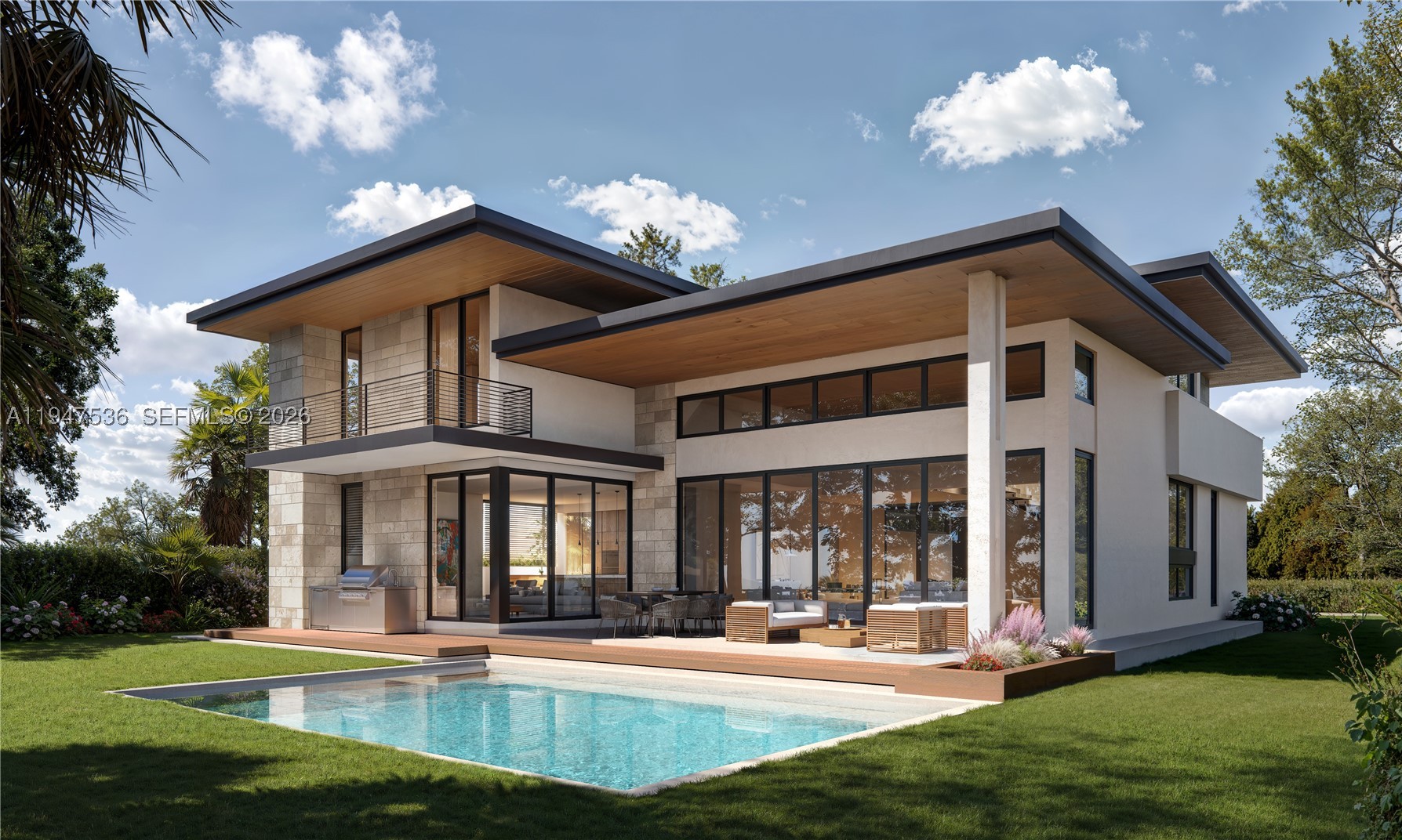 Introducing Villa 159, a modern new construction residence scheduled for completion in the Fourth Quarter of 2026, located in the highly desirable Miami Shores neighborhood. This exceptional two-story home offers approximately 5,412 square feet of living space with 6 bedrooms, 6 bathrooms, and a 2-car garage, delivering refined contemporary architecture and elevated indoor-outdoor living. The home features clean lines, expansive volumes, and abundant natural light, enhanced by high-impact windows and doors throughout. The open-concept floor plan is ideal for both everyday living and entertaining, anchored by a gourmet kitchen with an oversized island and premium appliance package. Spacious living and dining areas flow seamlessly to the outdoors. The primary suite serves as a private retreat with a spa-inspired bathroom featuring a soaking tub, oversized shower, and dual vanities.

Outdoors, the property offers tranquil, zen-inspired spaces including a resort-style pool, covered patio areas, and a summer kitchen, complemented by thoughtfully designed paved and landscaped areas. Situated in Miami Shores, one of Miami’s most sought-after residential communities, the home benefits from village-style charm, tree-lined streets, and proximity to dining, parks, golf, and waterfront amenities, with convenient access to the Design District, Wynwood, Downtown Miami, and Miami Beach.
