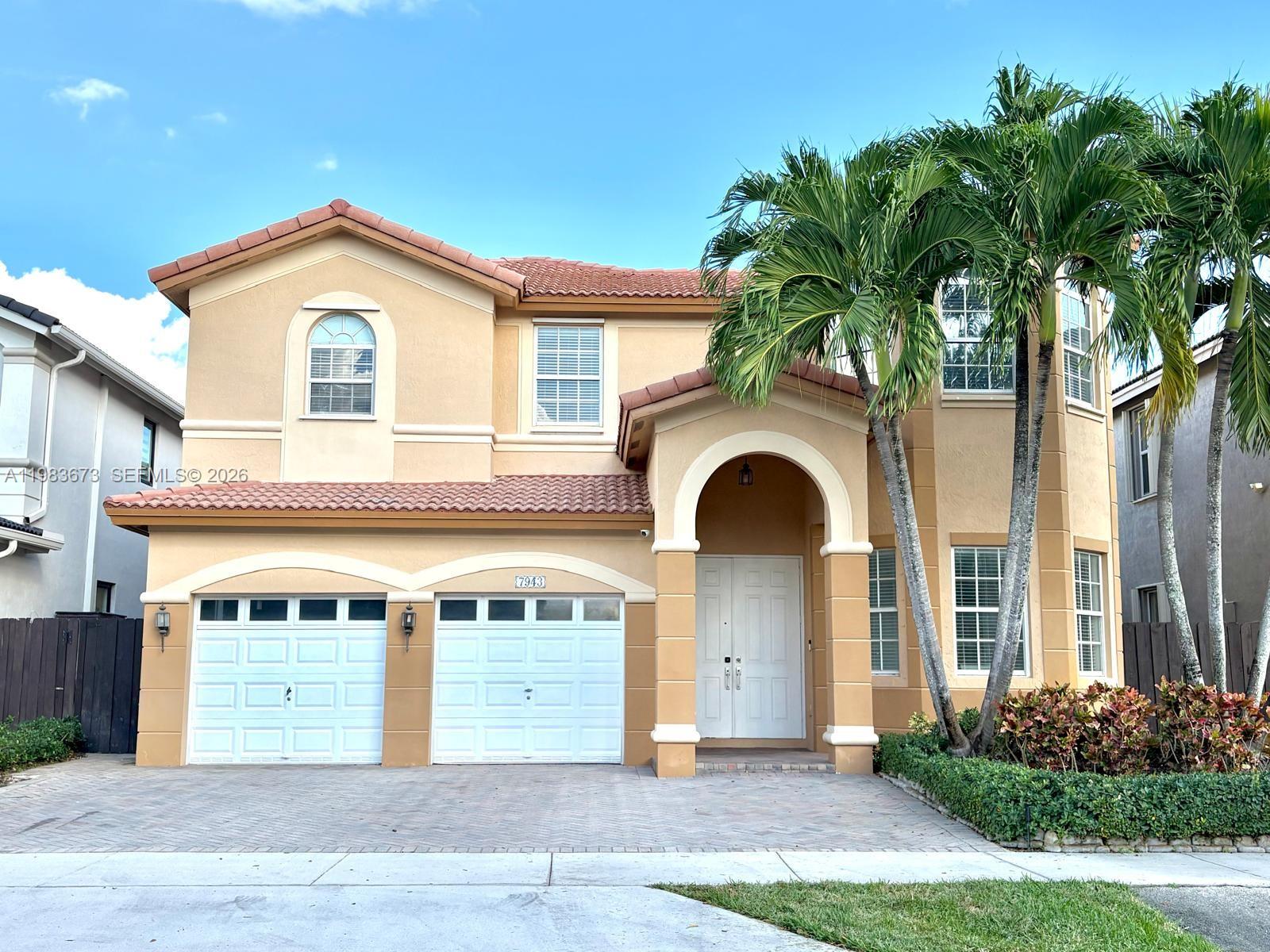 Gorgeous single-family residence, San Cristobal Model in the heart of the magnificent Corsica at Island of Doral
community. This spacious home offers 5 bedrooms and 4.5 bathrooms, including one bedroom with a private
bathroom on the first floor. Enjoy stunning lake views and elegant marble flooring on the first level with laminated
floors upstairs. The remodeled kitchen features wood cabinets, granite countertops, and stainless steel appliances.
The garage has been converted into a versatile space with windows, ceramic floors, and A/C, with all permits up to
date. Conveniently located near the clubhouse, major highways, top-rated schools, parks, supermarkets, and
shops—this home offers the perfect blend of comfort and accessibility.